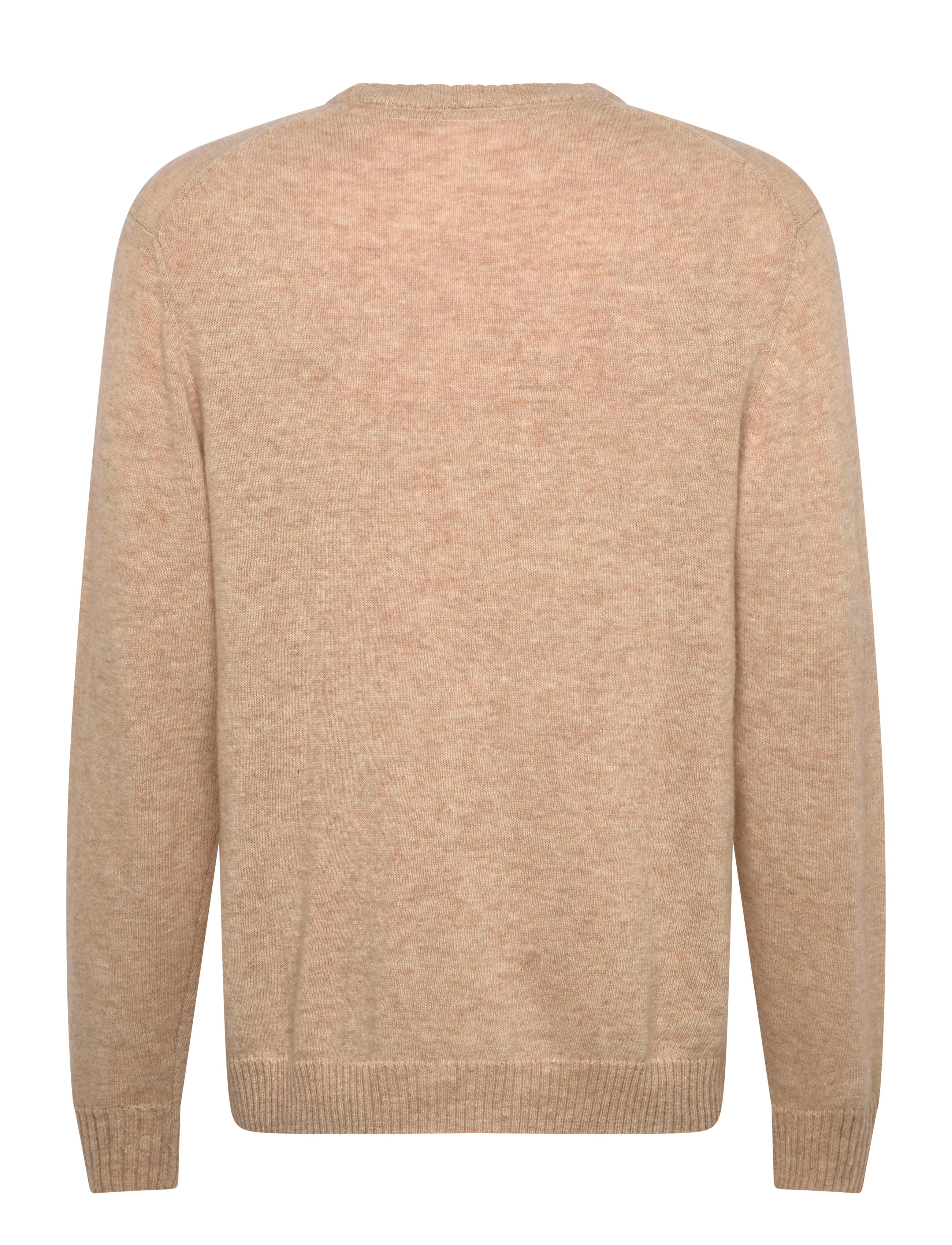Lindbergh - Lambswool o-neck knit - Ümmarguse kaelusega kudumid - lt sand mel - 1