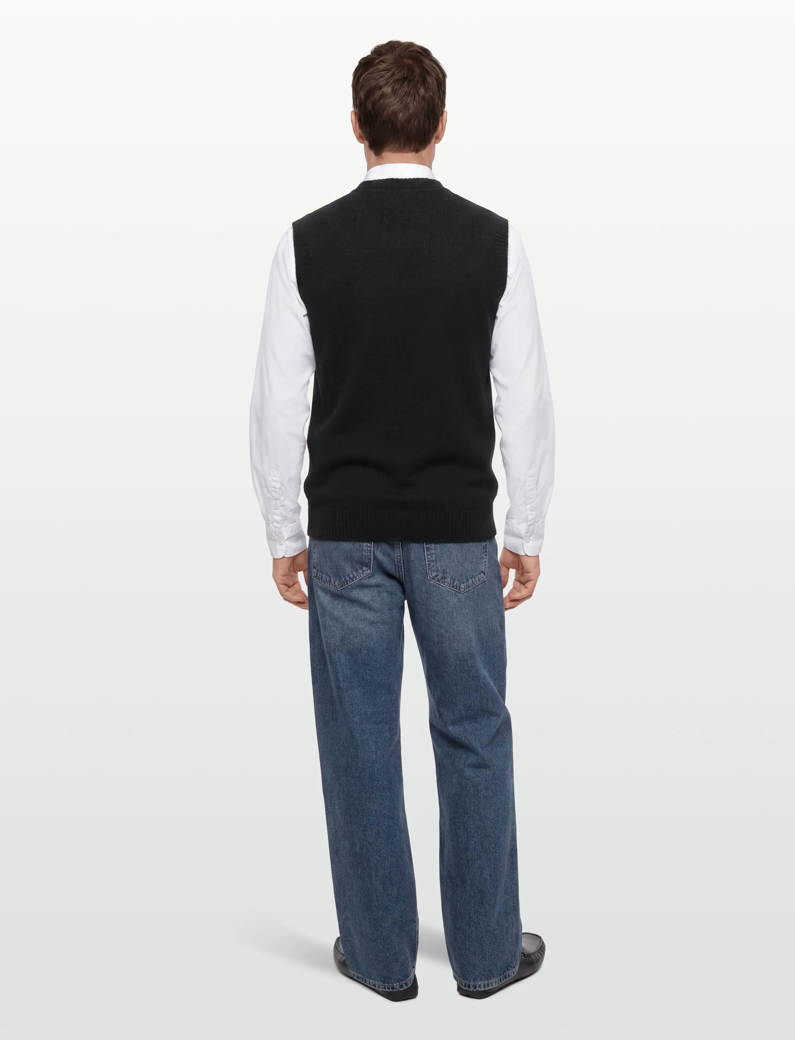 Lindbergh - Lambswool v-neck slipover - gestrickte westen - black - 4