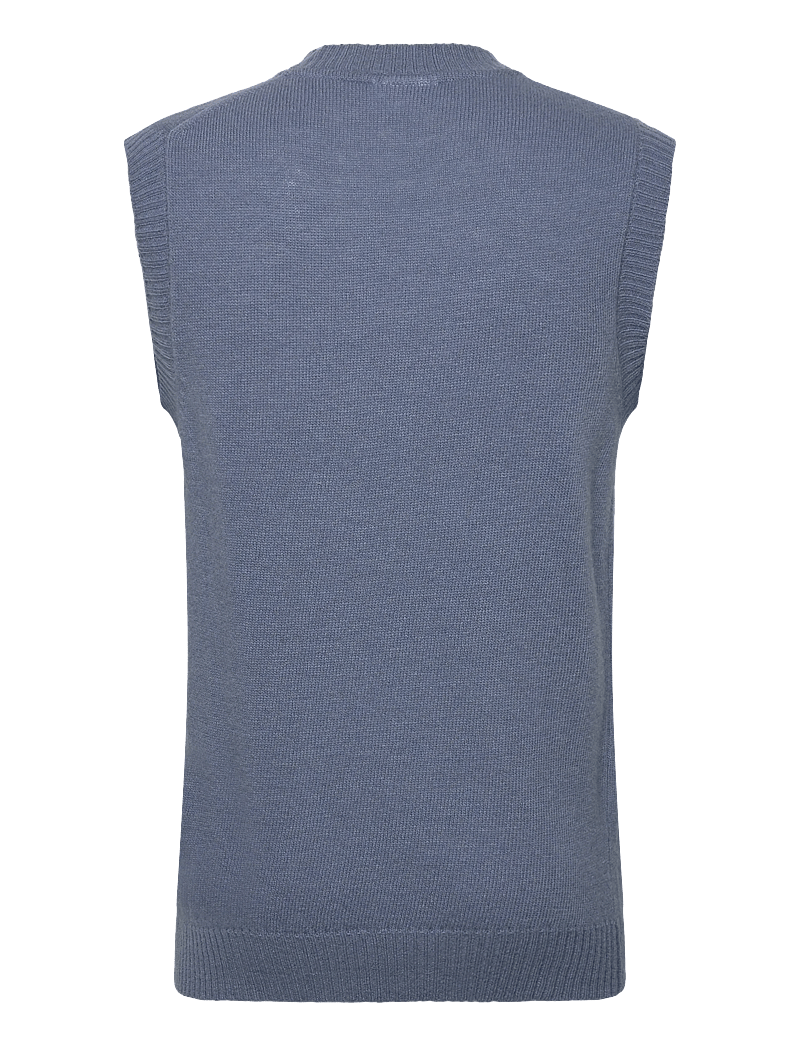 Lindbergh - Lambswool v-neck slipover - gestrickte westen - blue ice mel - 1