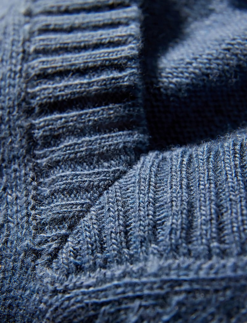 Lindbergh - Lambswool v-neck slipover - gestrickte westen - blue ice mel - 3