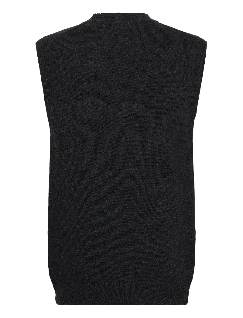 Lindbergh - Lambswool v-neck slipover - gestrickte westen - charcoal mel - 2