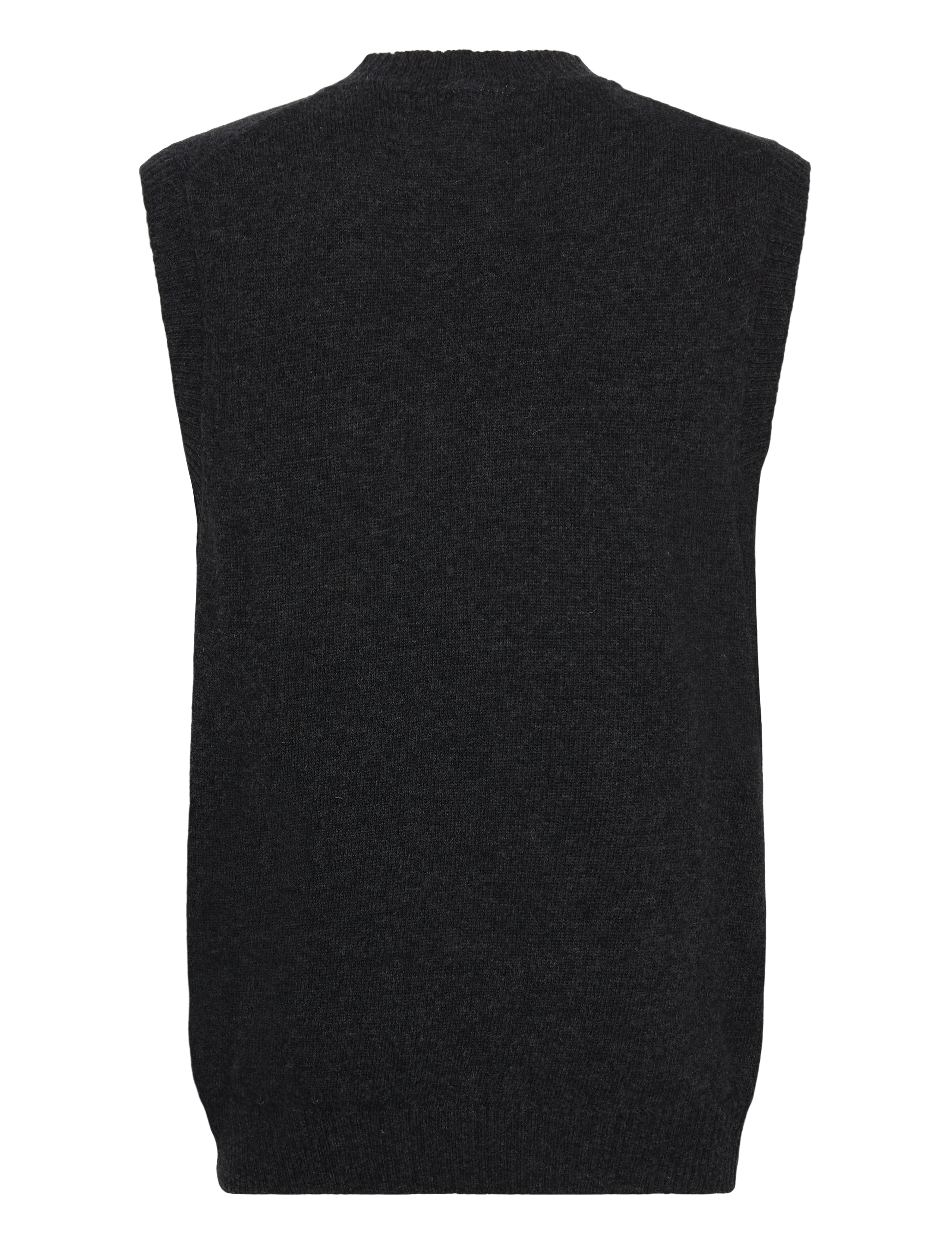 Lindbergh - Lambswool v-neck slipover - strikveste - charcoal mel - 2