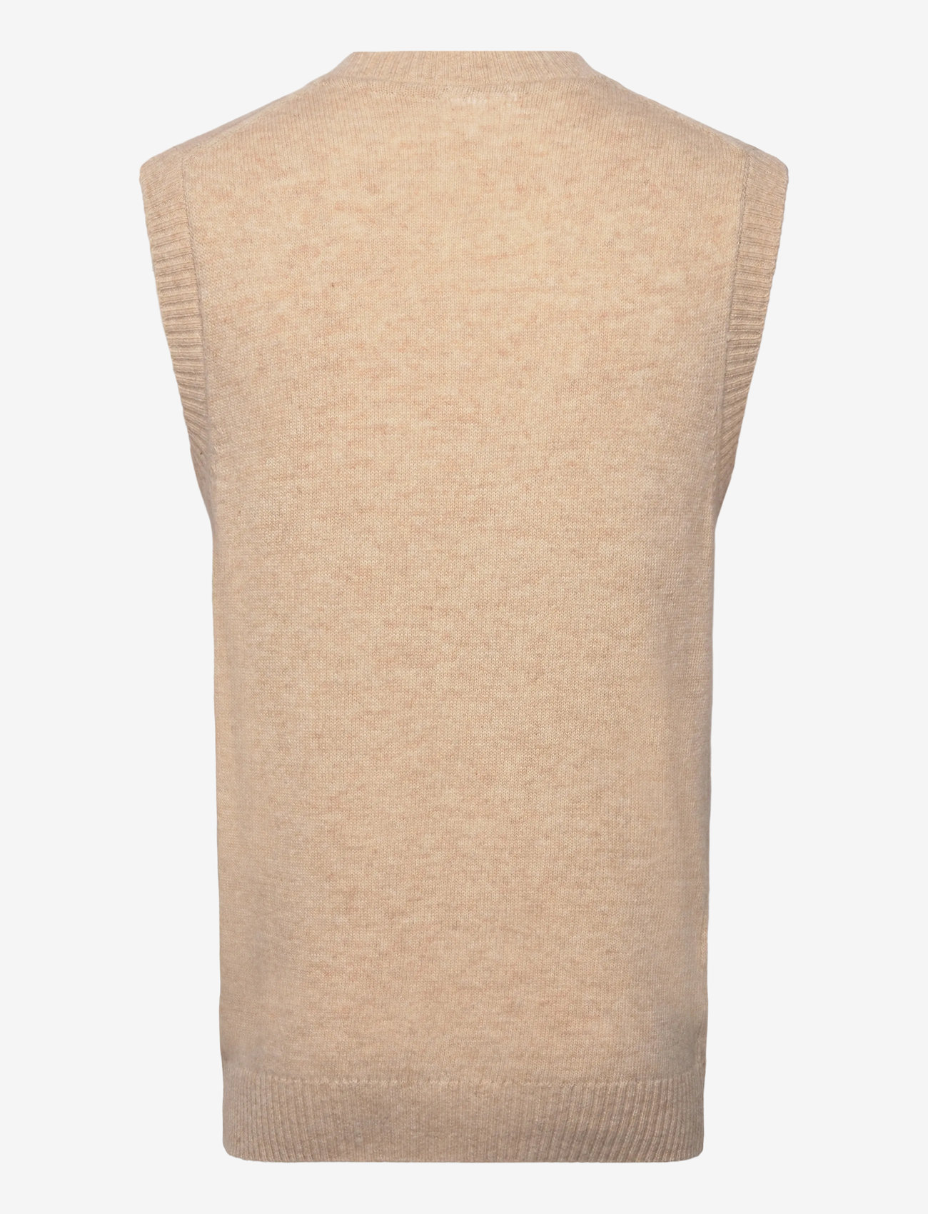 Lindbergh - Lambswool v-neck slipover - knitted vests - lt sand mel - 2