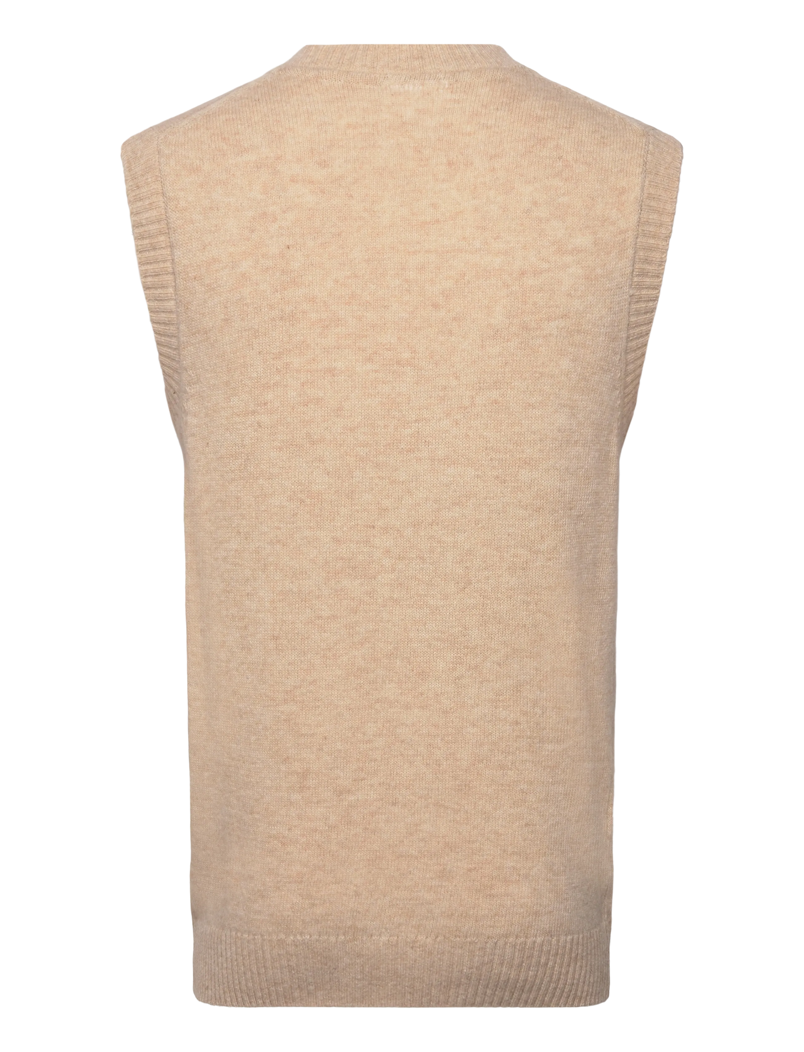 Lindbergh - Lambswool v-neck slipover - knitted vests - lt sand mel - 2