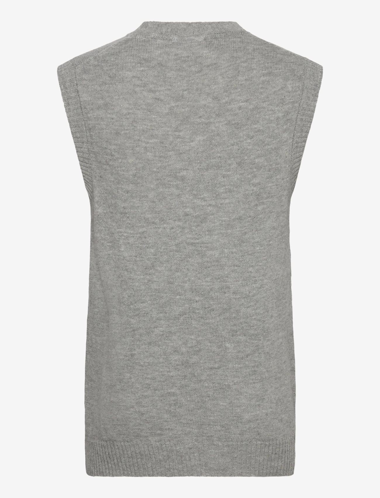 Lindbergh - Lambswool v-neck slipover - strikveste - mid grey mel - 2