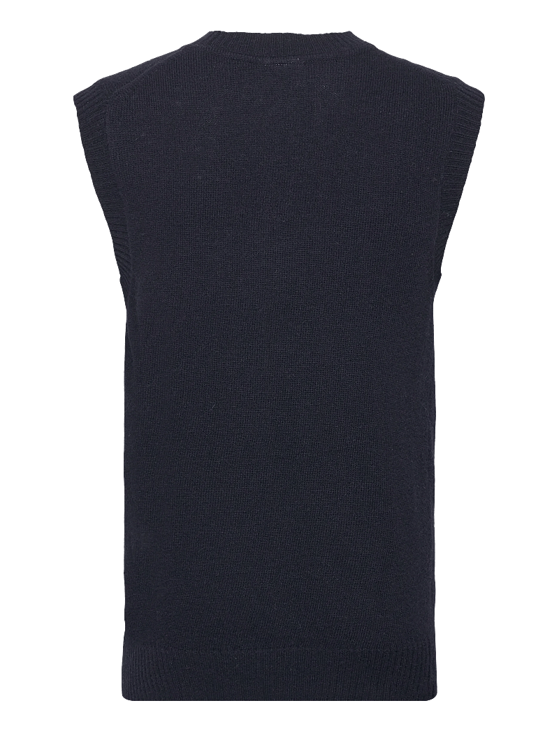 Lindbergh - Lambswool v-neck slipover - adītas vestes - navy - 2