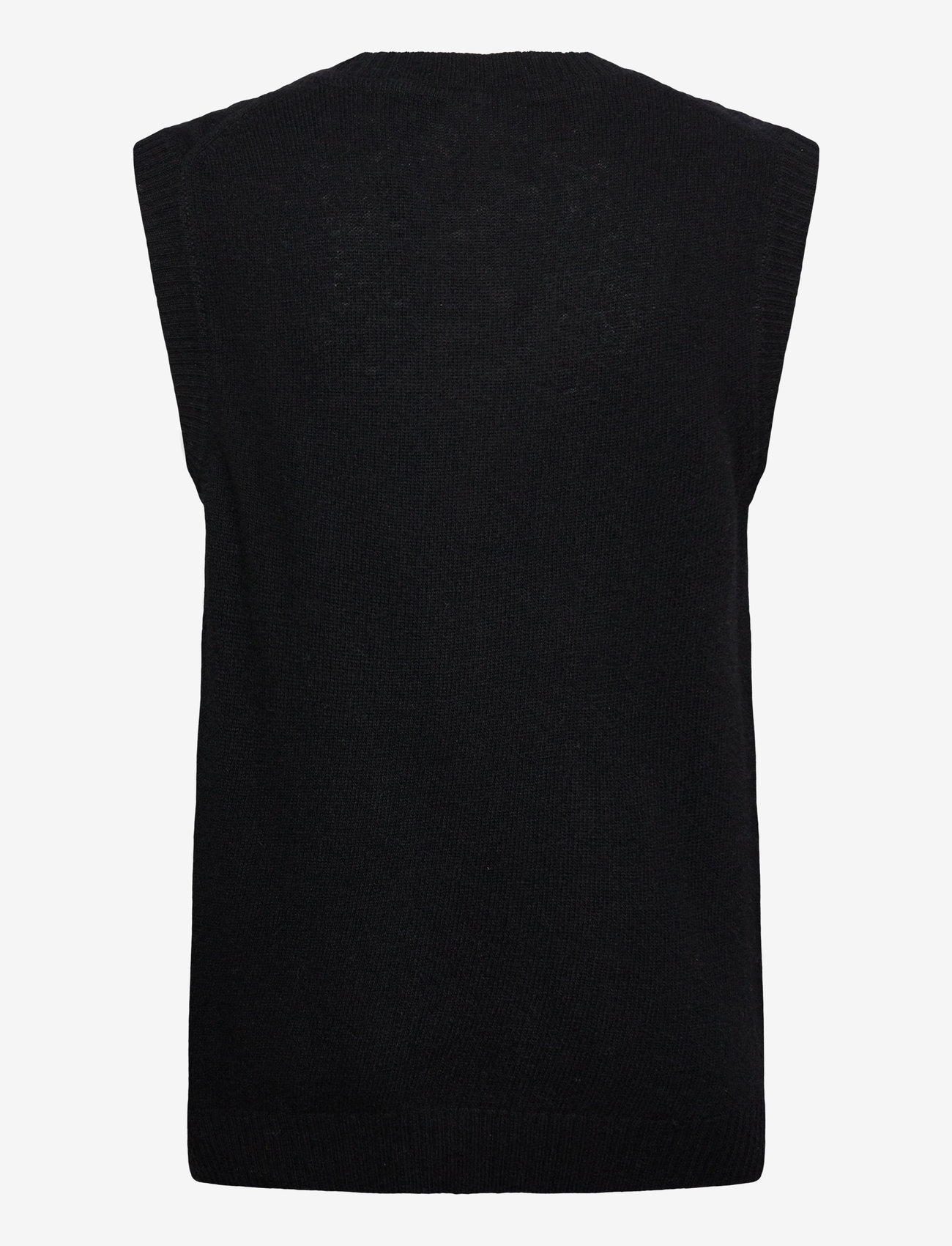 Lindbergh - Lambswool button slipover - cardigans - black - 1