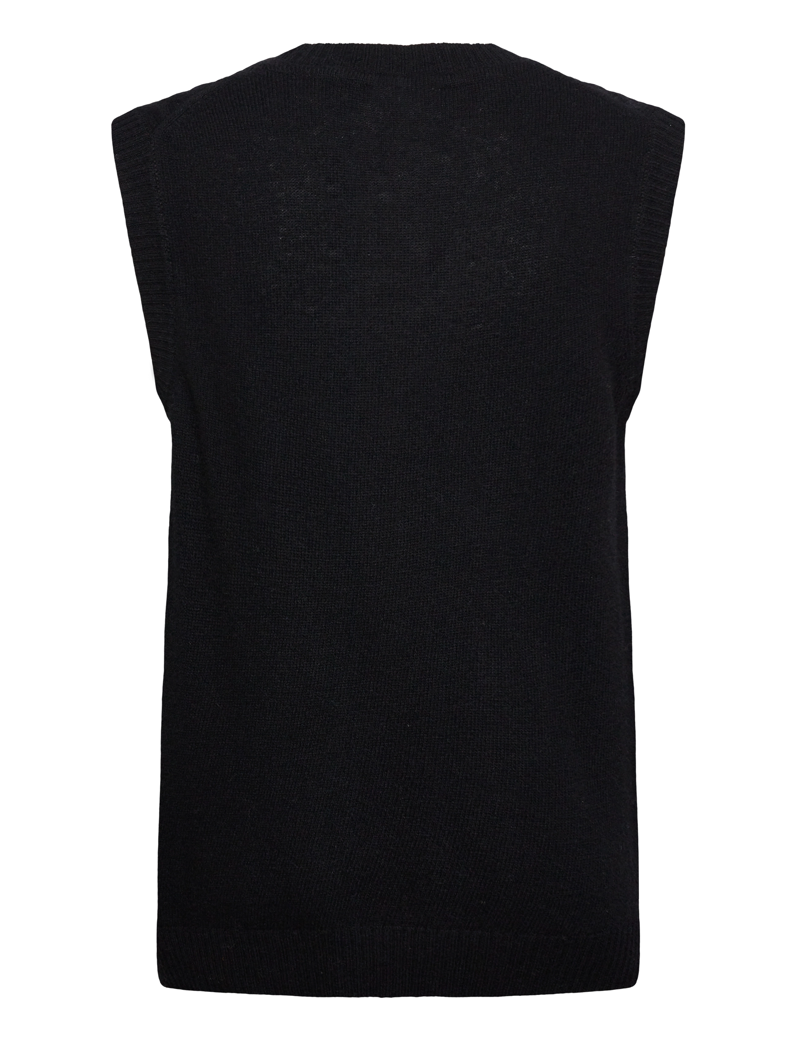 Lindbergh - Lambswool button slipover - stickat - black - 1