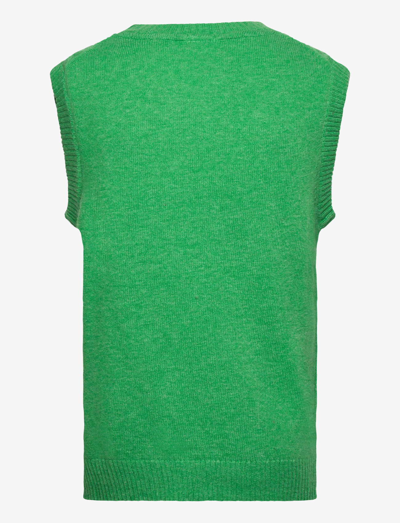 Lindbergh - Lambswool button slipover - cardigans - bright green mel - 1