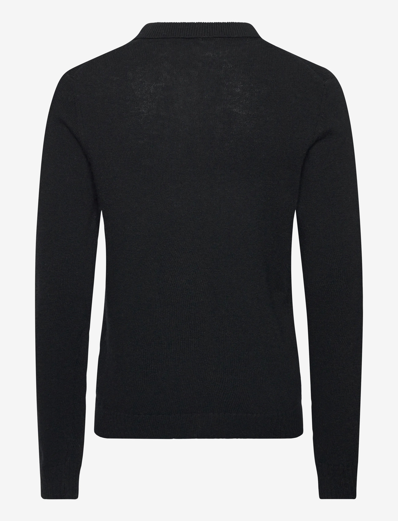 Lindbergh - Lambswool L/S v-neck polo - polostrik - black - 2