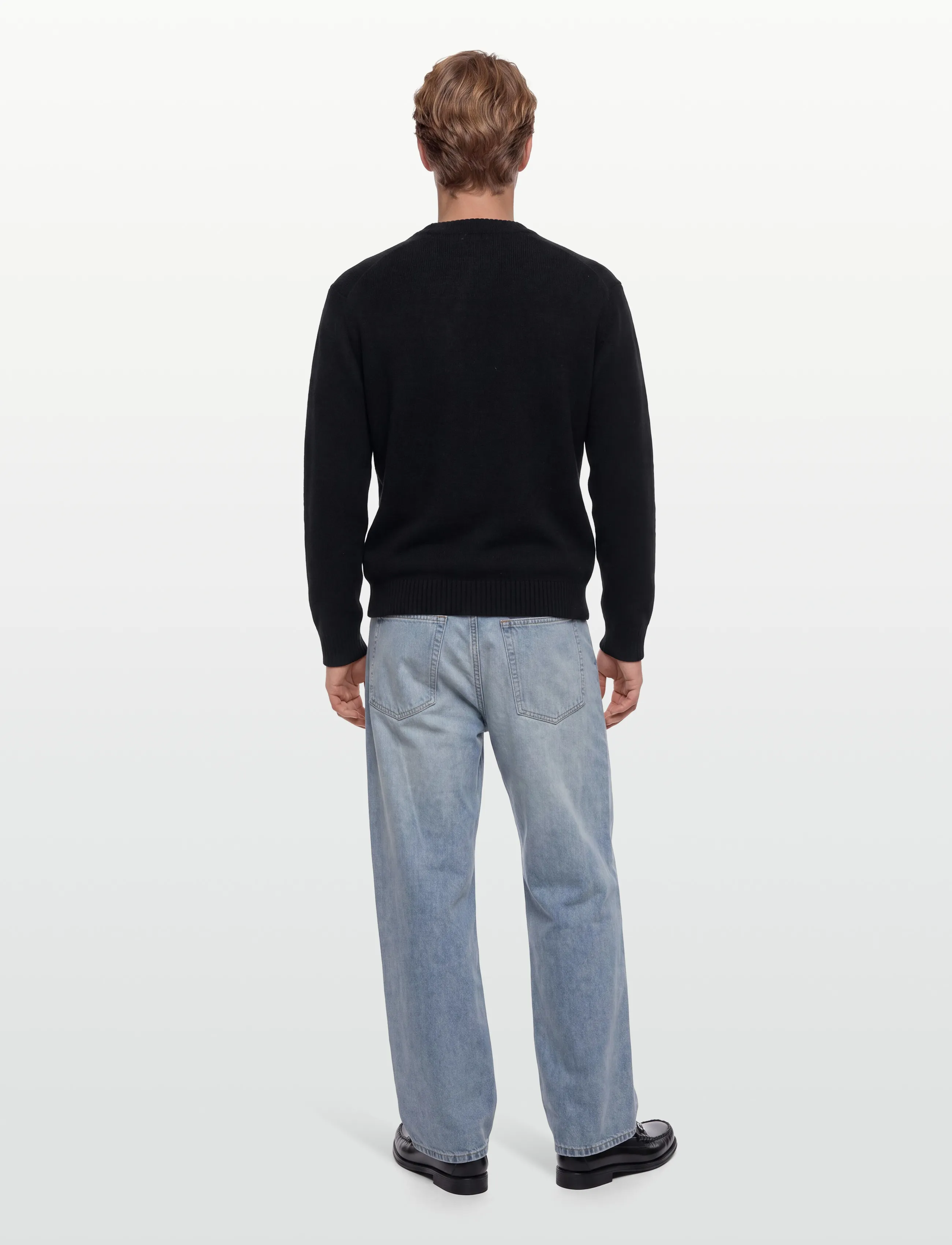 Lindbergh - Lambswool  button cardigan - cardigans - black - 4