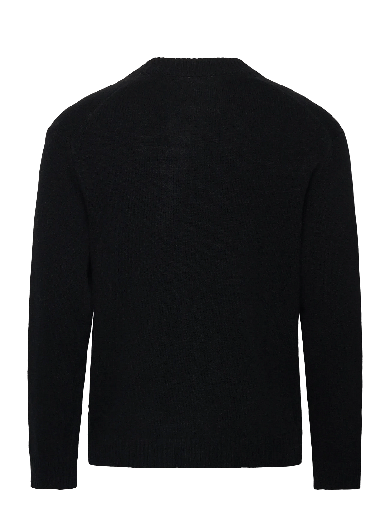 Lindbergh - Lambswool button cardigan - cardigans - black - 1