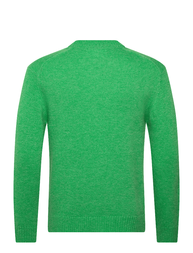 Lindbergh - Lambswool button cardigan - neuletakit - bright green mel - 1