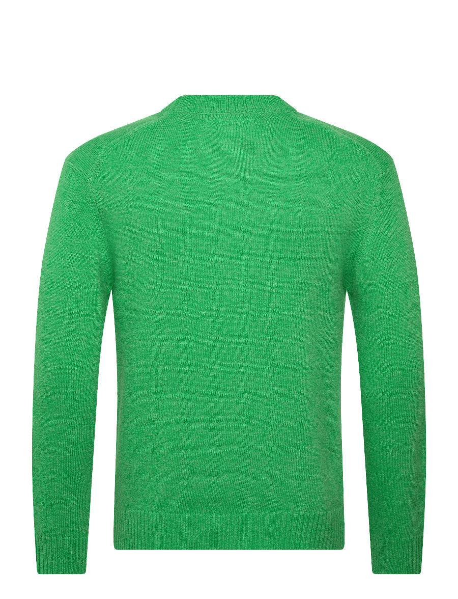 Lindbergh - Lambswool button cardigan - kardiganid - bright green mel - 1