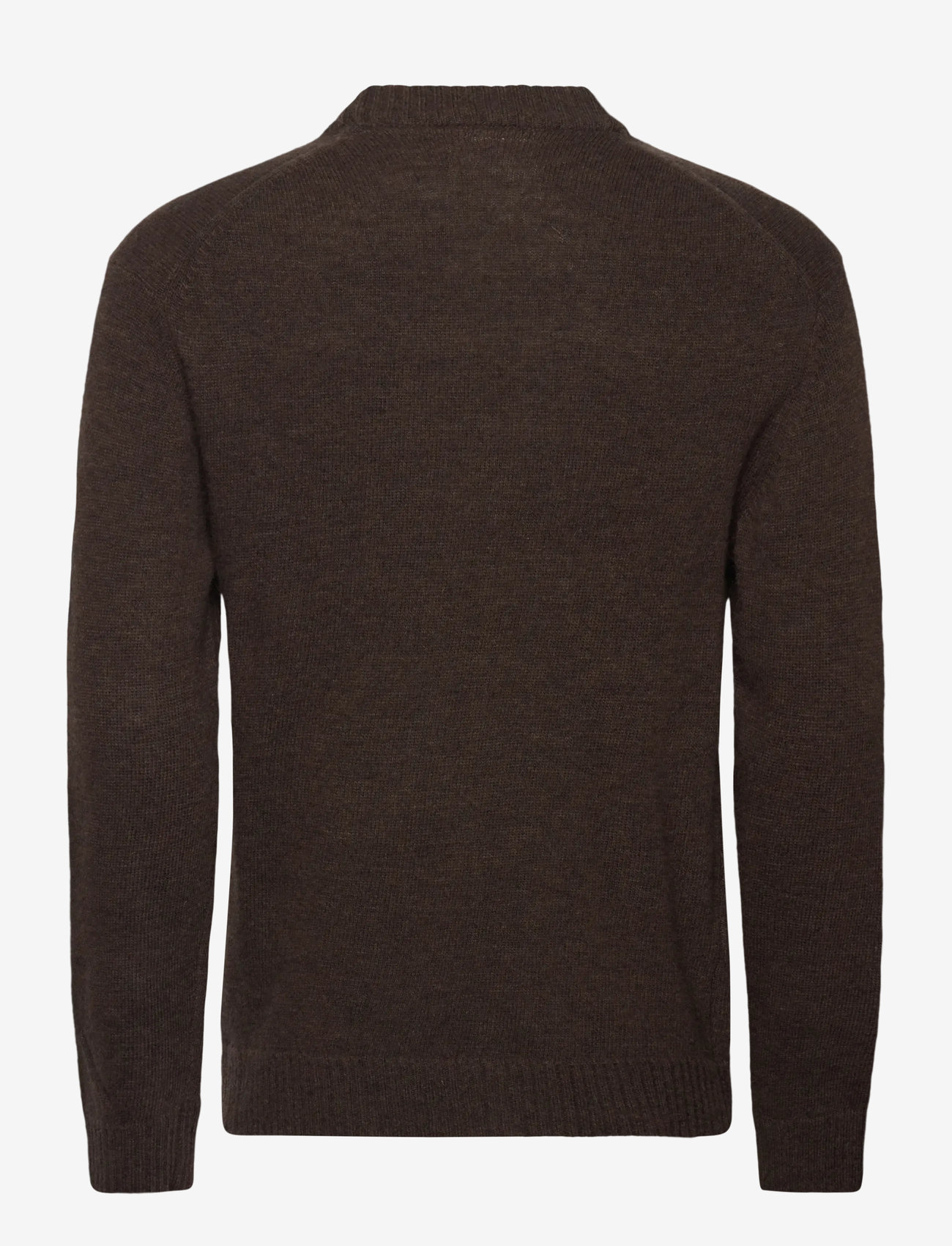 Lindbergh - Lambswool  button cardigan - koftor - dk brown mel - 2