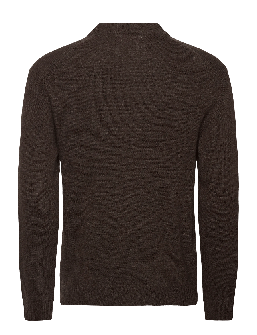 Lindbergh - Lambswool button cardigan - strickjacken - dk brown mel - 2