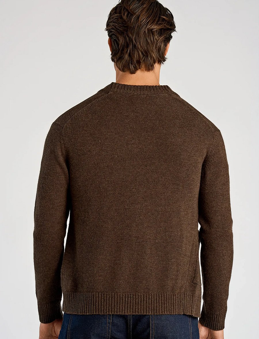 Lindbergh - Lambswool button cardigan - strickjacken - dk brown mel - 3