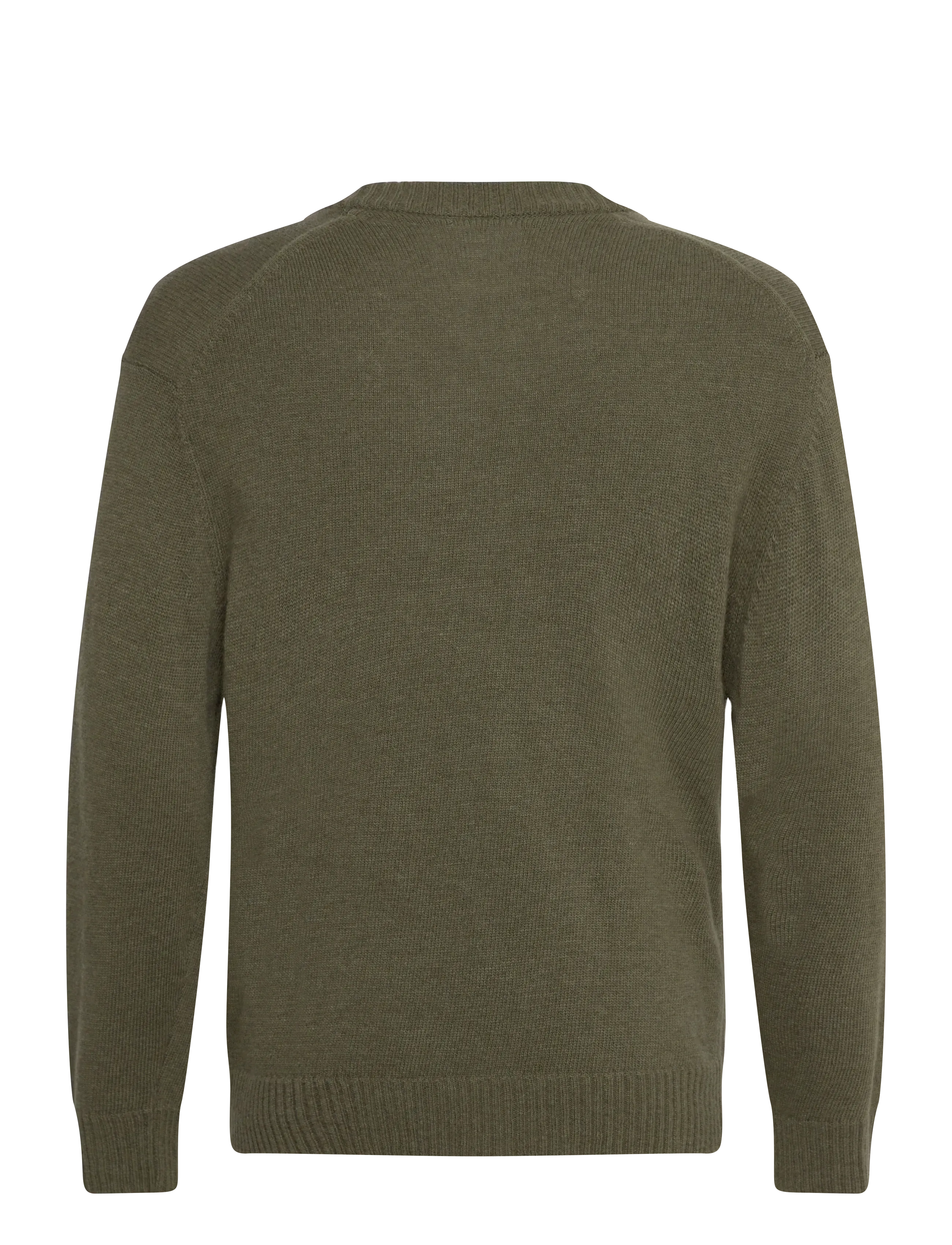 Lindbergh - Lambswool  button cardigan - stickat - dusty army - 2