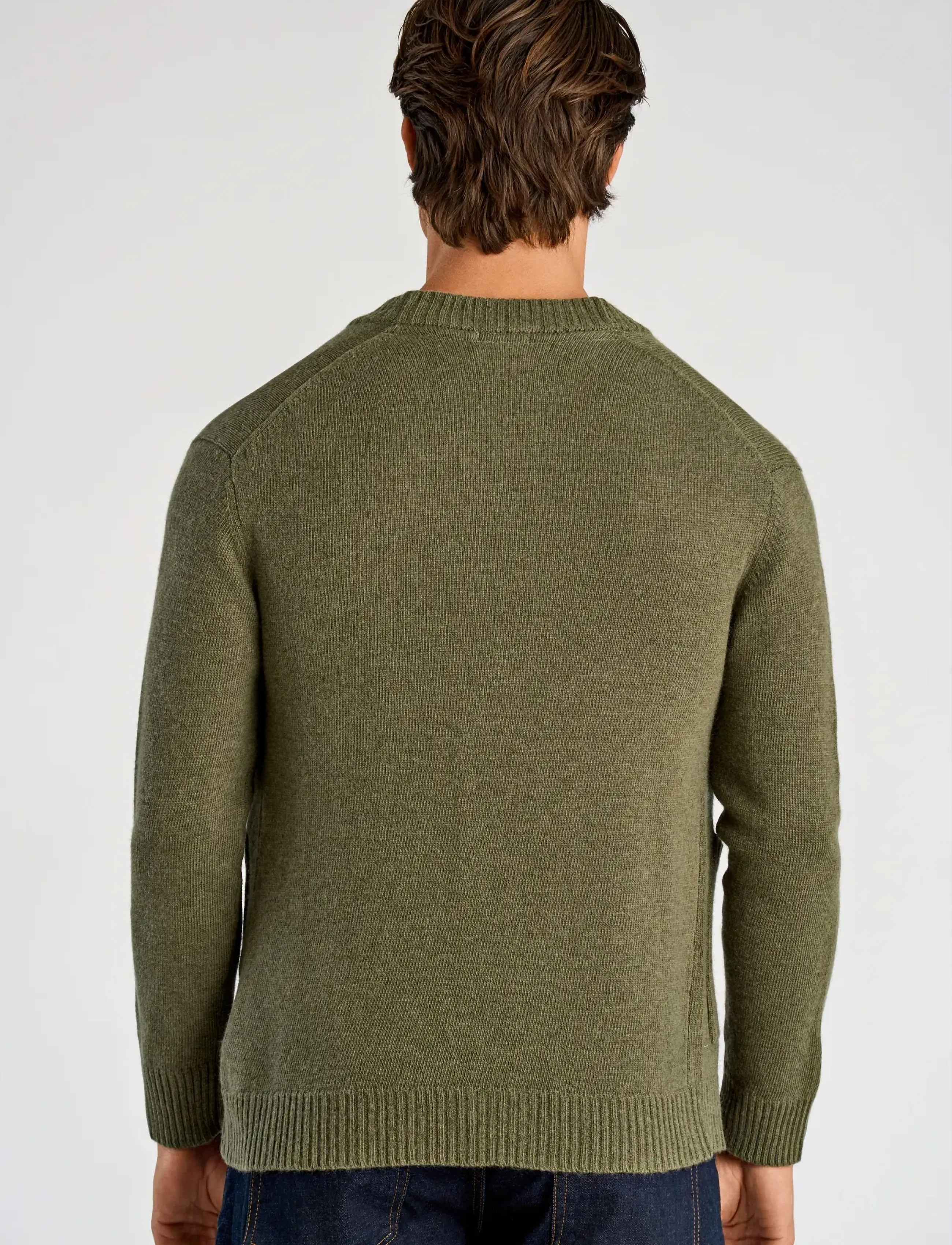 Lindbergh - Lambswool  button cardigan - stickat - dusty army - 3