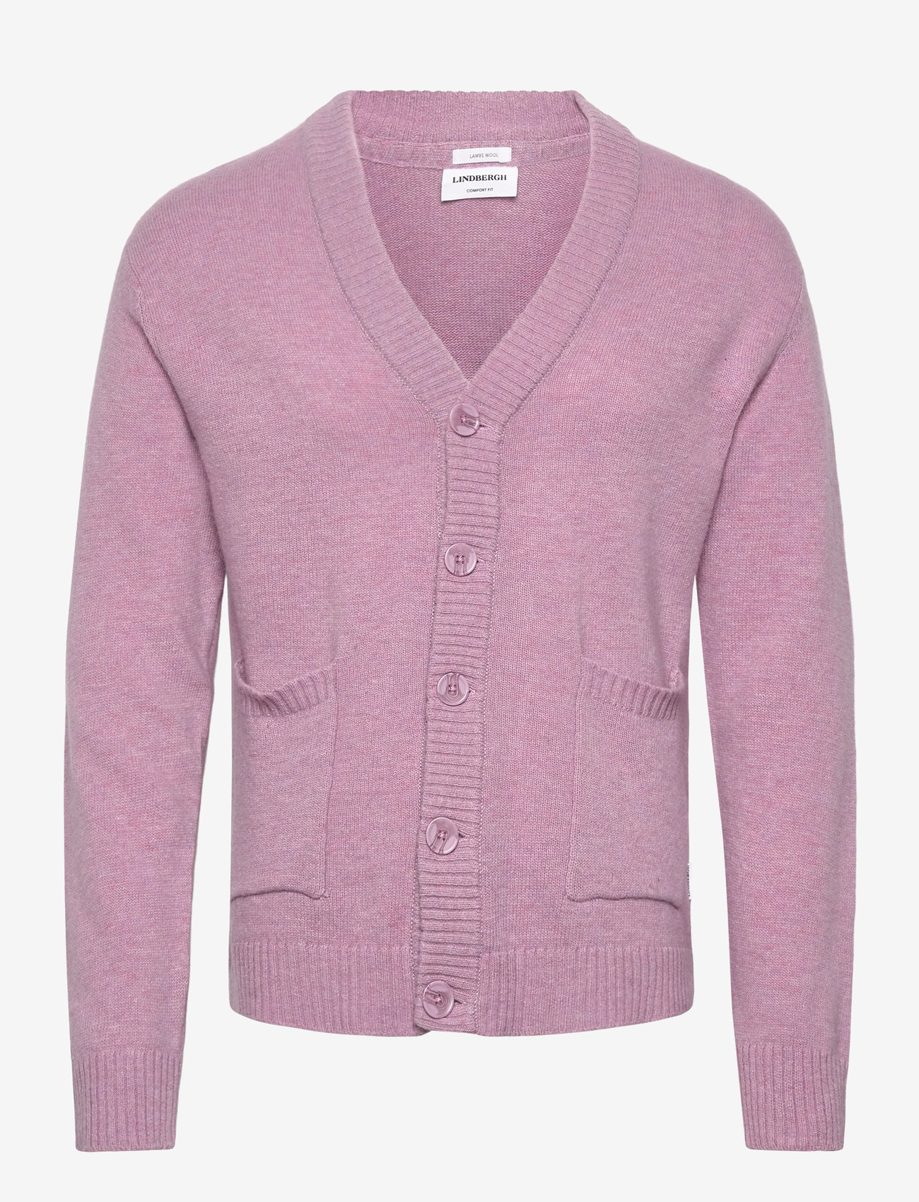 Lindbergh - Lambswool  button cardigan - herbstliche kleidung - lavender mel - 0