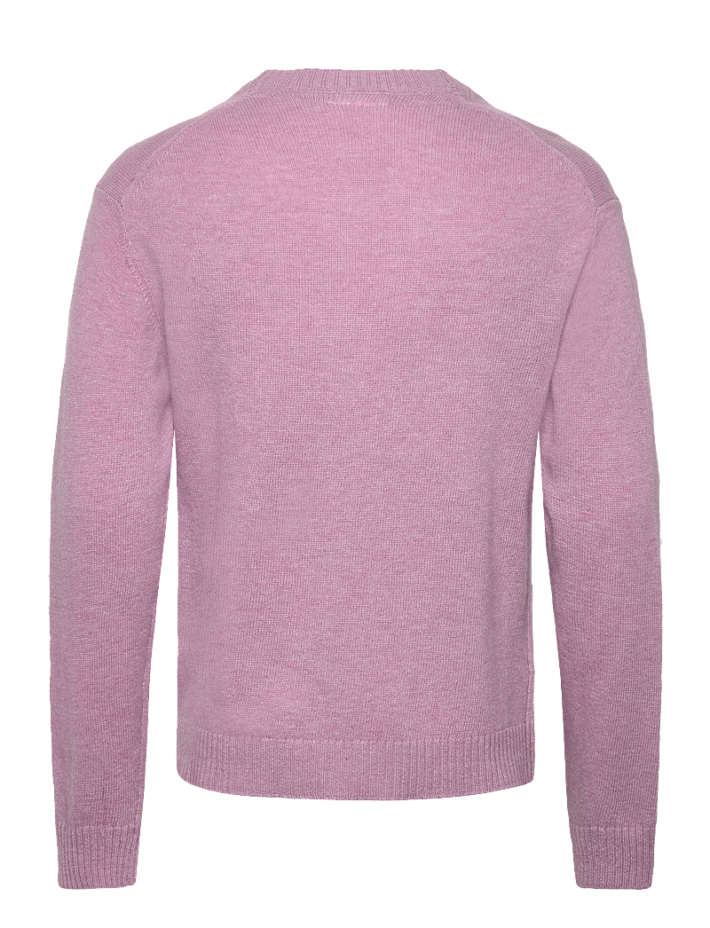 Lindbergh - Lambswool button cardigan - koftor - lavender mel - 1