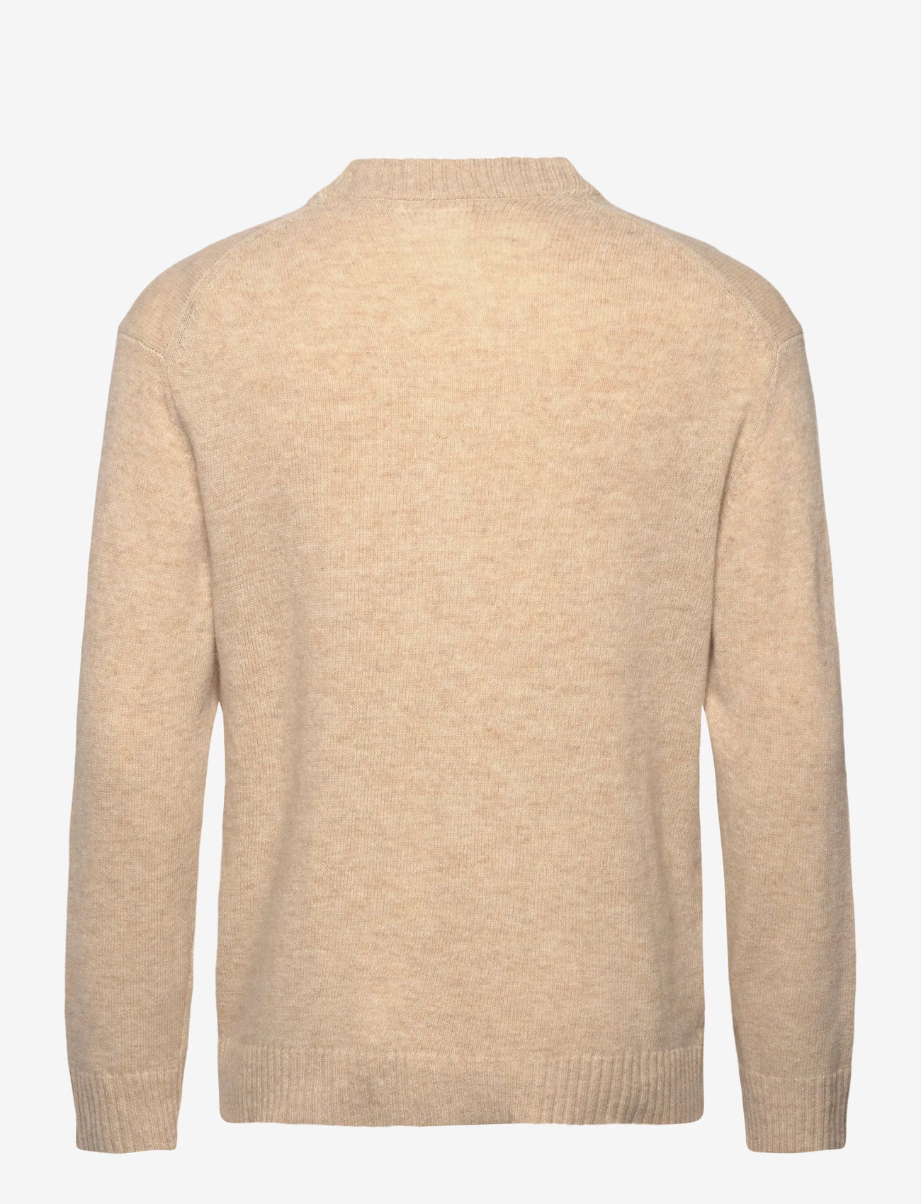 Lindbergh - Lambswool  button cardigan - cardigans - lt sand mel - 2