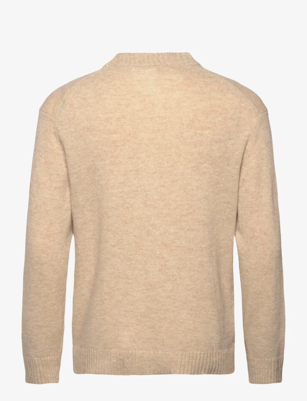 Lindbergh - Lambswool  button cardigan - cardigans - lt sand mel - 1