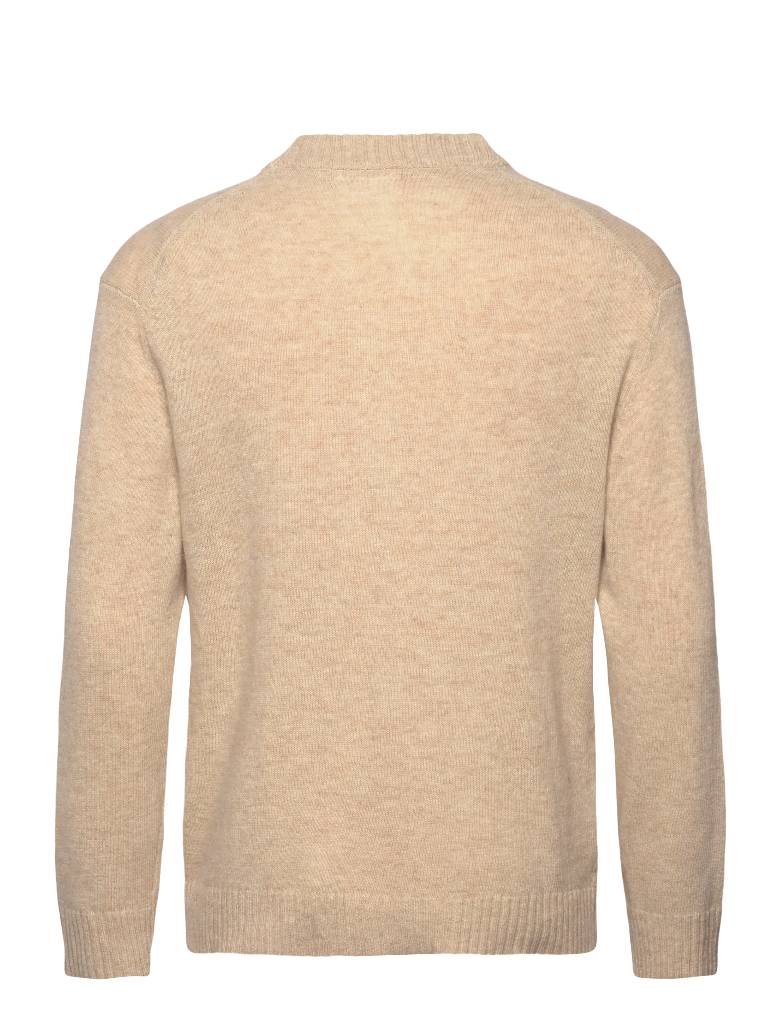 Lindbergh - Lambswool  button cardigan - cardigans - lt sand mel - 2