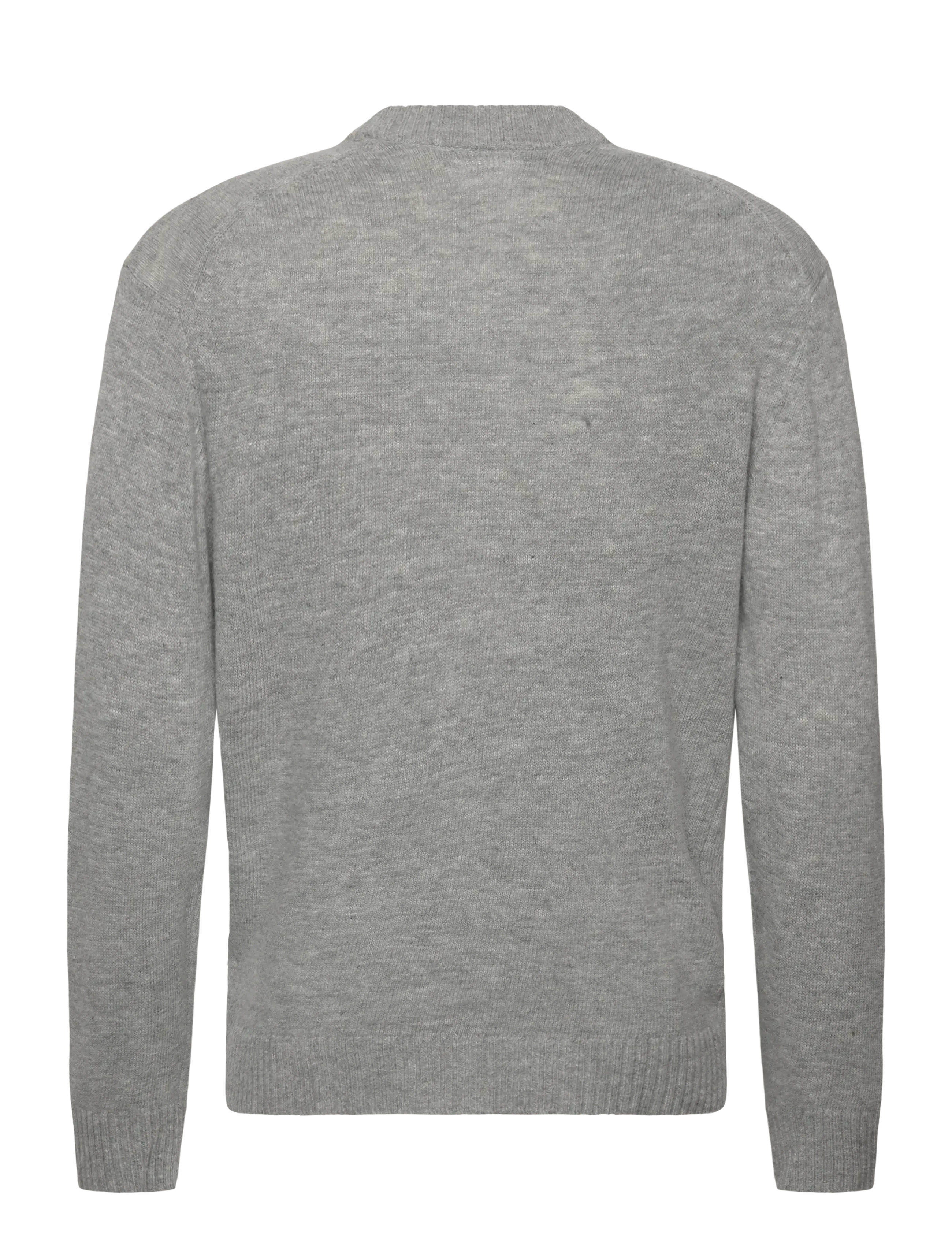 Lindbergh - Lambswool  button cardigan - cardigans - mid grey mel - 2