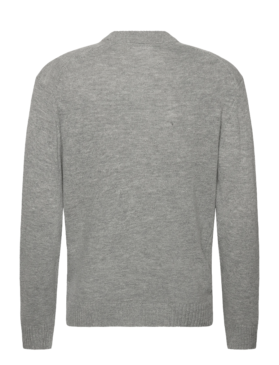 Lindbergh - Lambswool button cardigan - kardiganid - mid grey mel - 2