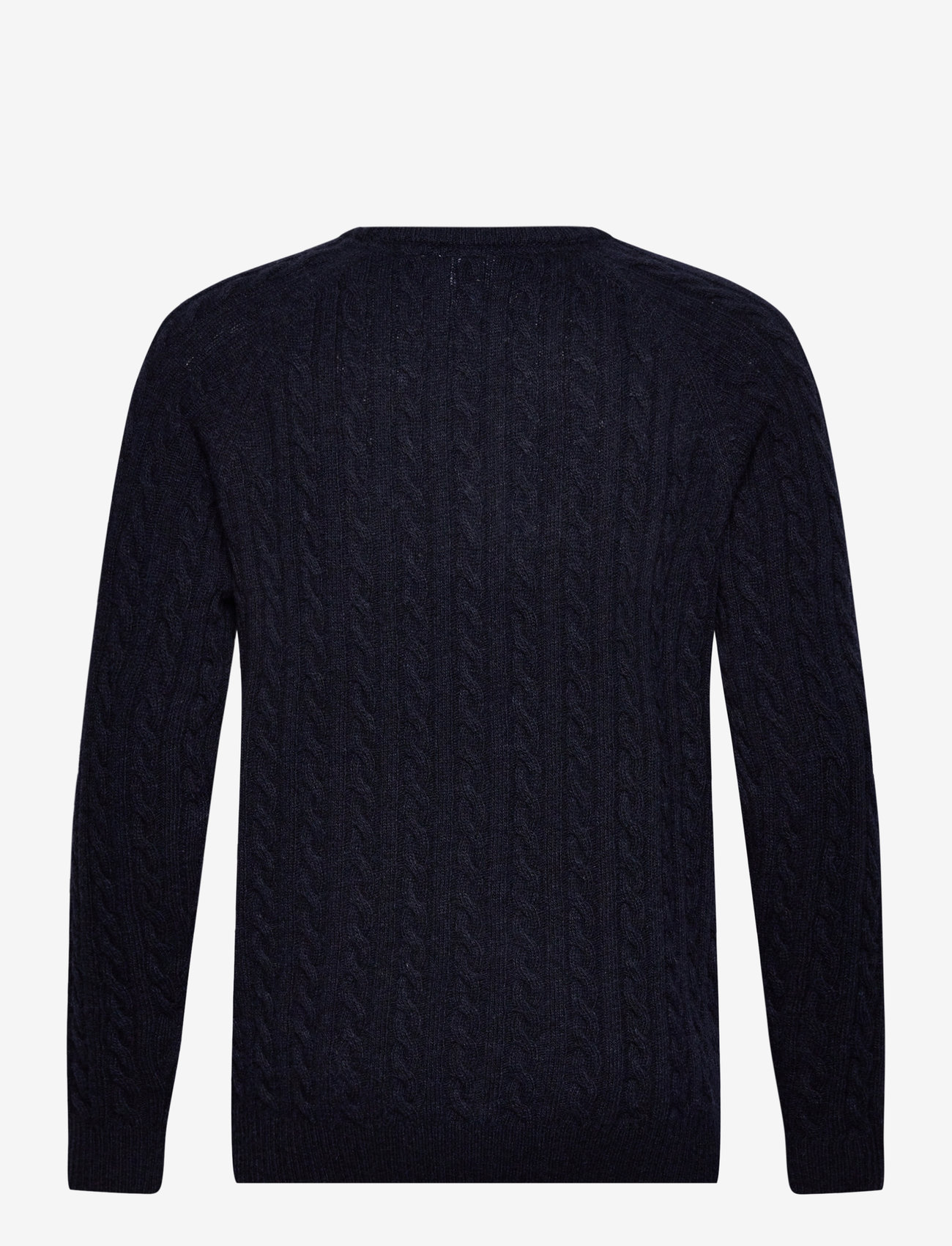 Lindbergh - Lambswool raglan cable o-neck knit - rundhals - navy - 2
