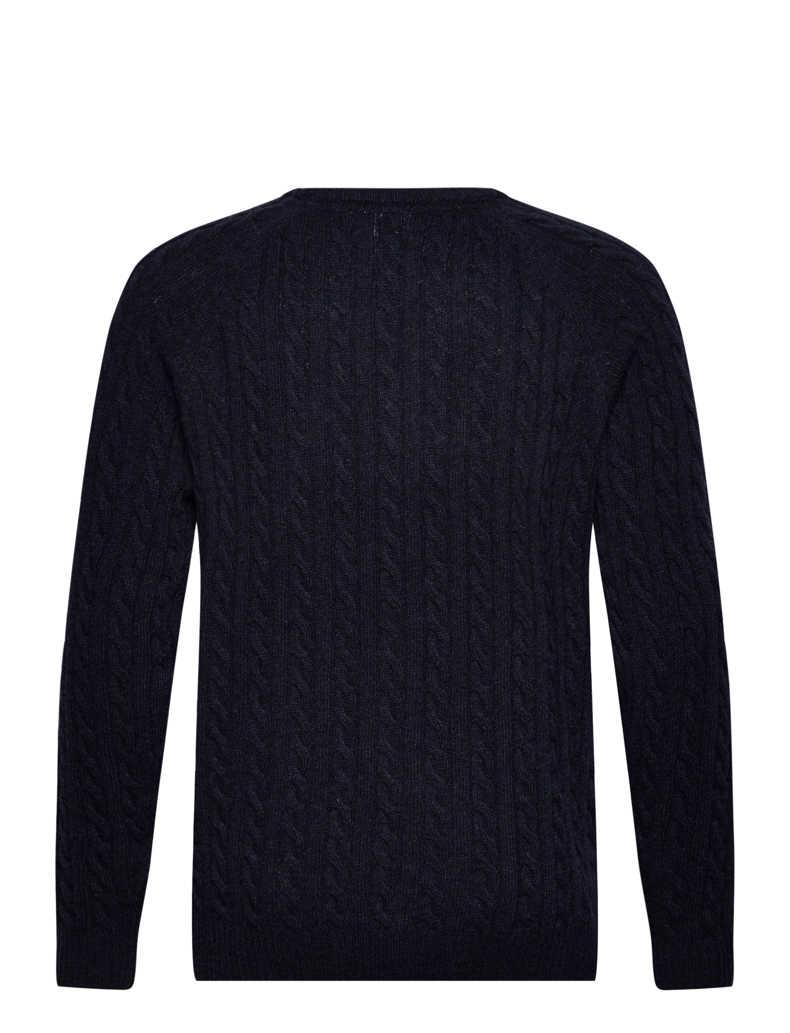 Lindbergh - Lambswool raglan cable o-neck knit - basisstrikkeplagg - navy - 2