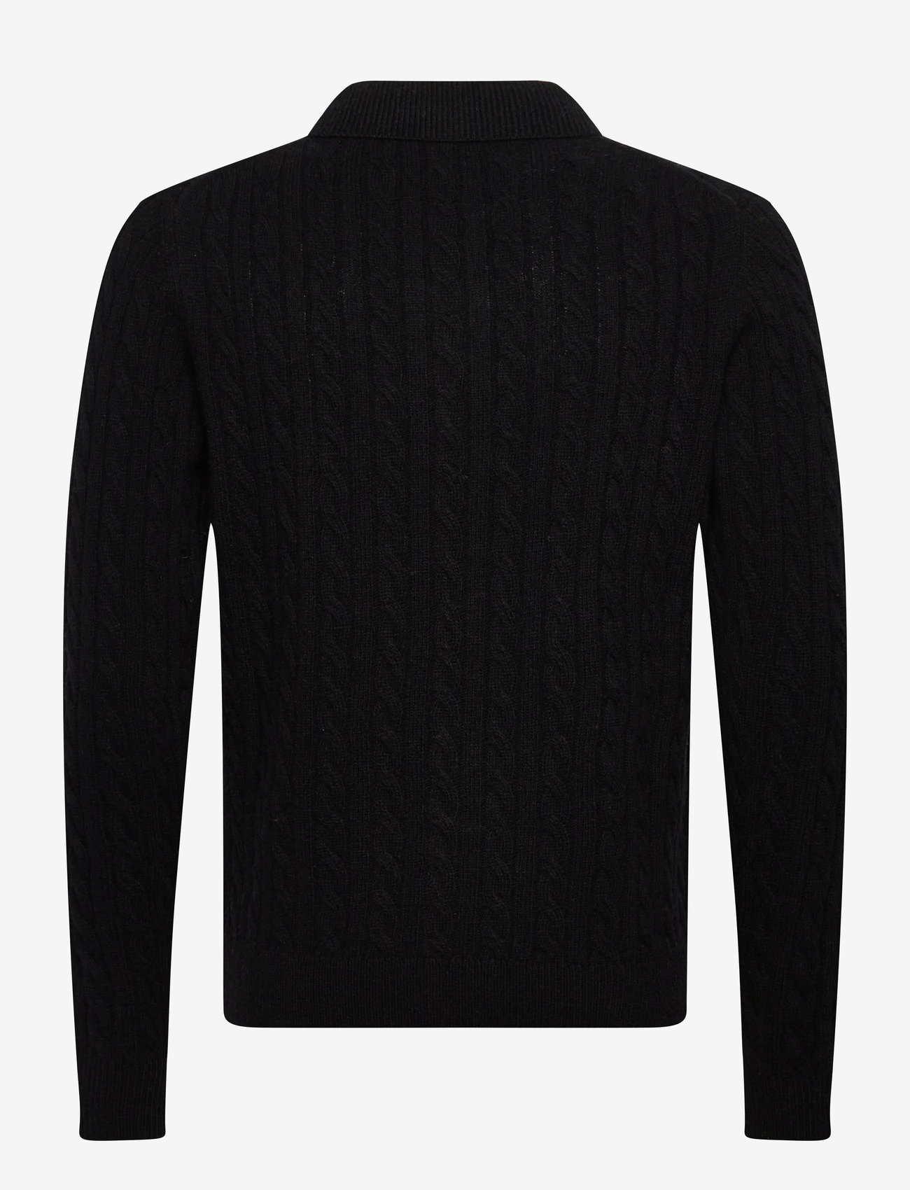 Lindbergh - Lambswool L/S button polo - polos en tricot à manches longues - black - 2
