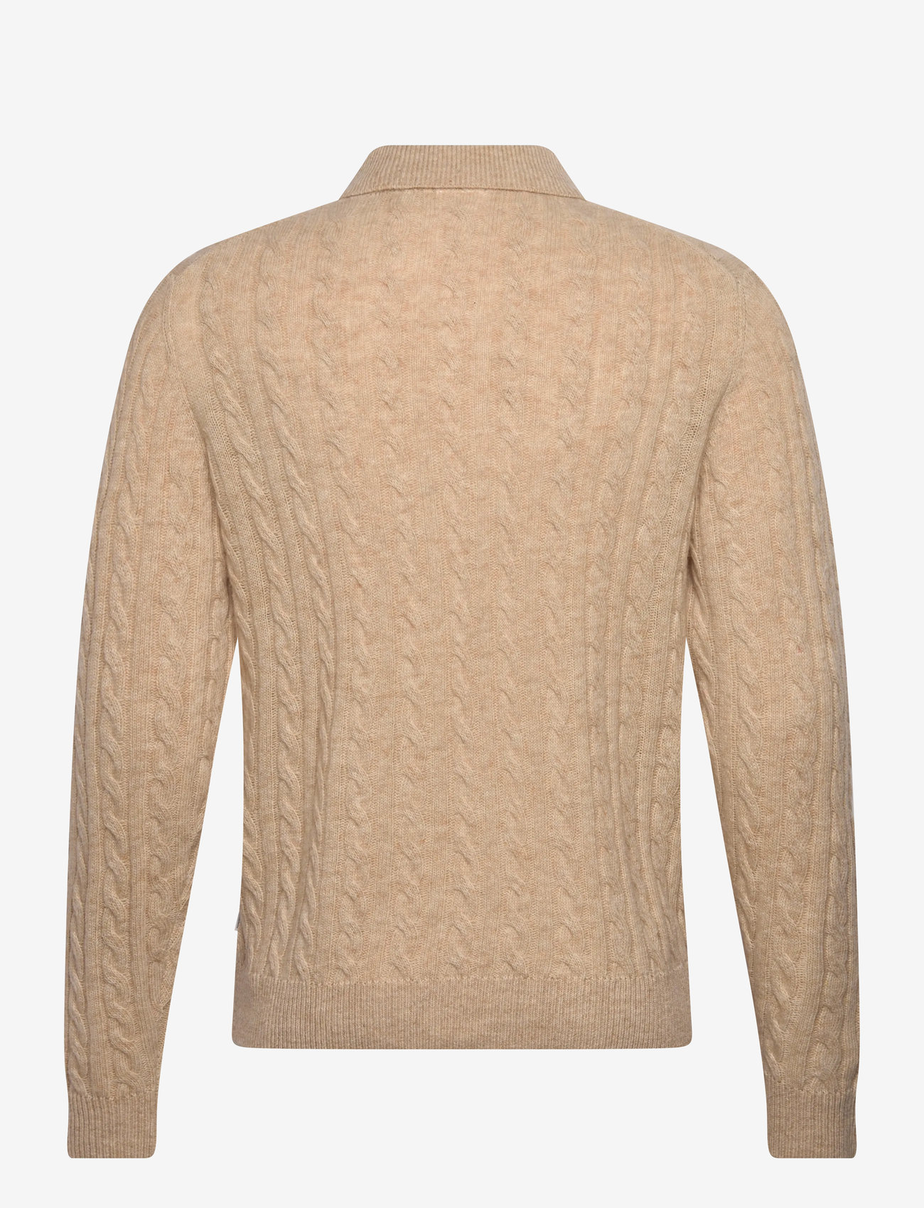 Lindbergh - Lambswool L/S button polo - polostrik - lt sand mel - 2