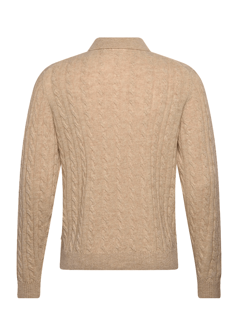 Lindbergh - Lambswool L/S button polo - polostrik - lt sand mel - 2