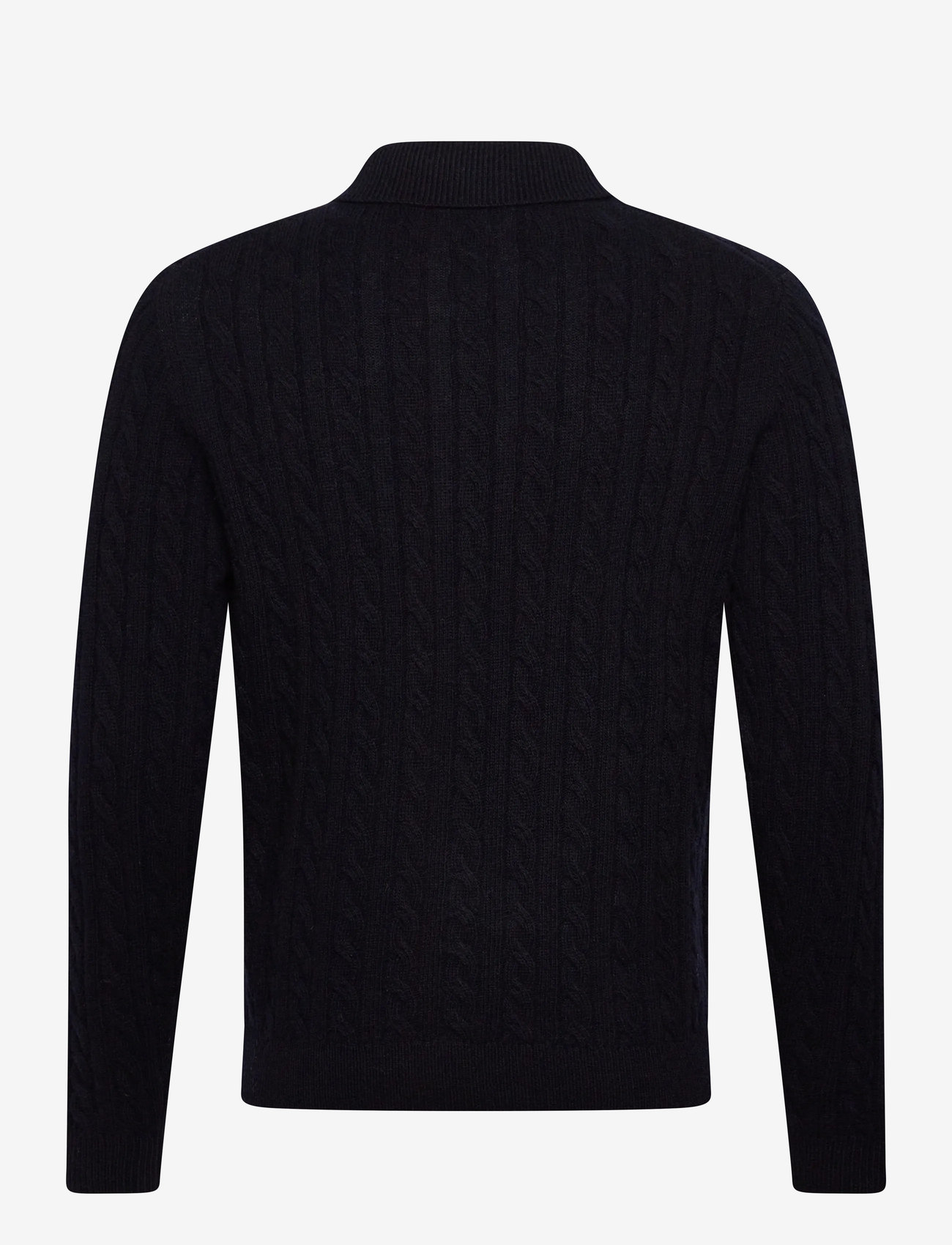 Lindbergh - Lambswool L/S button polo - kootud polosärgid - navy - 2