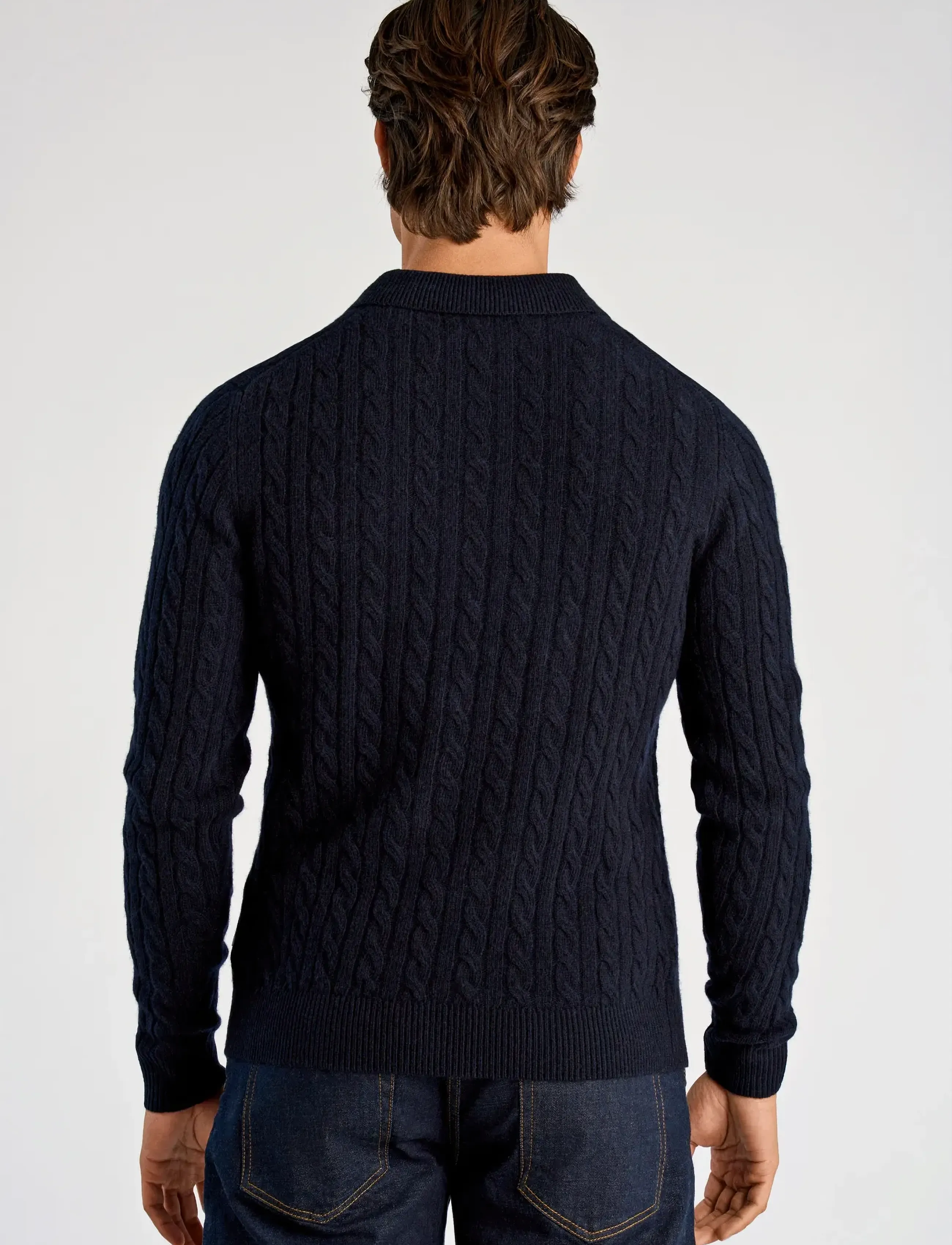 Lindbergh - Lambswool L/S button polo - langermede, strikkede pologensere - navy - 3