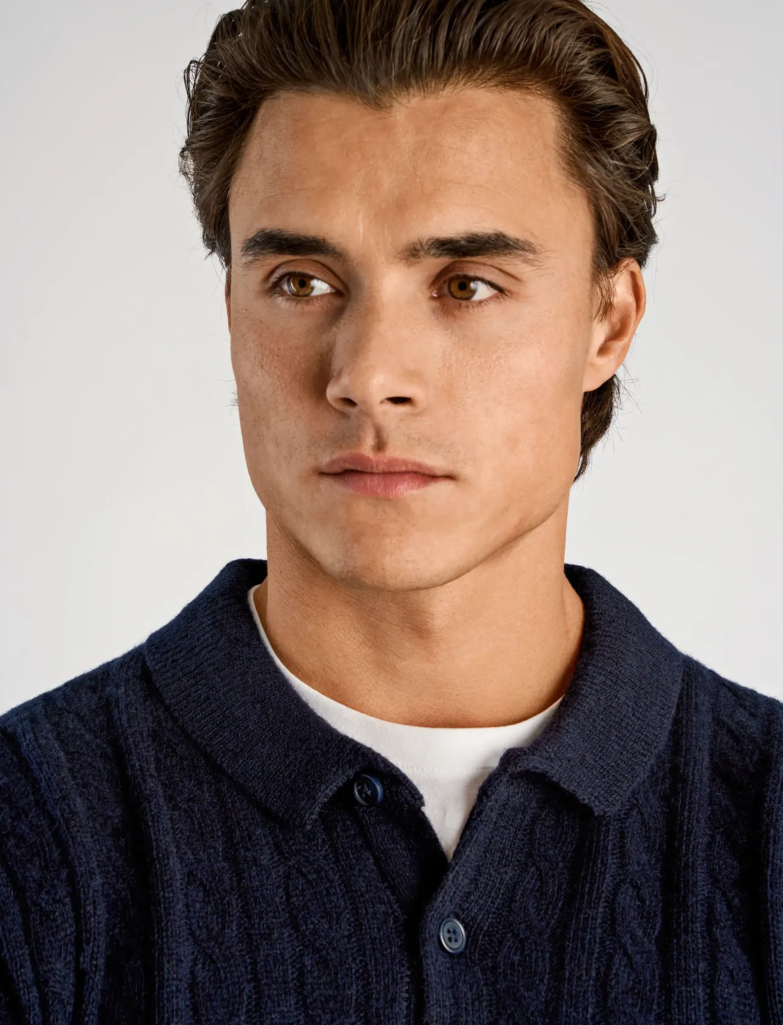 Lindbergh - Lambswool L/S button polo - langermede, strikkede pologensere - navy - 5