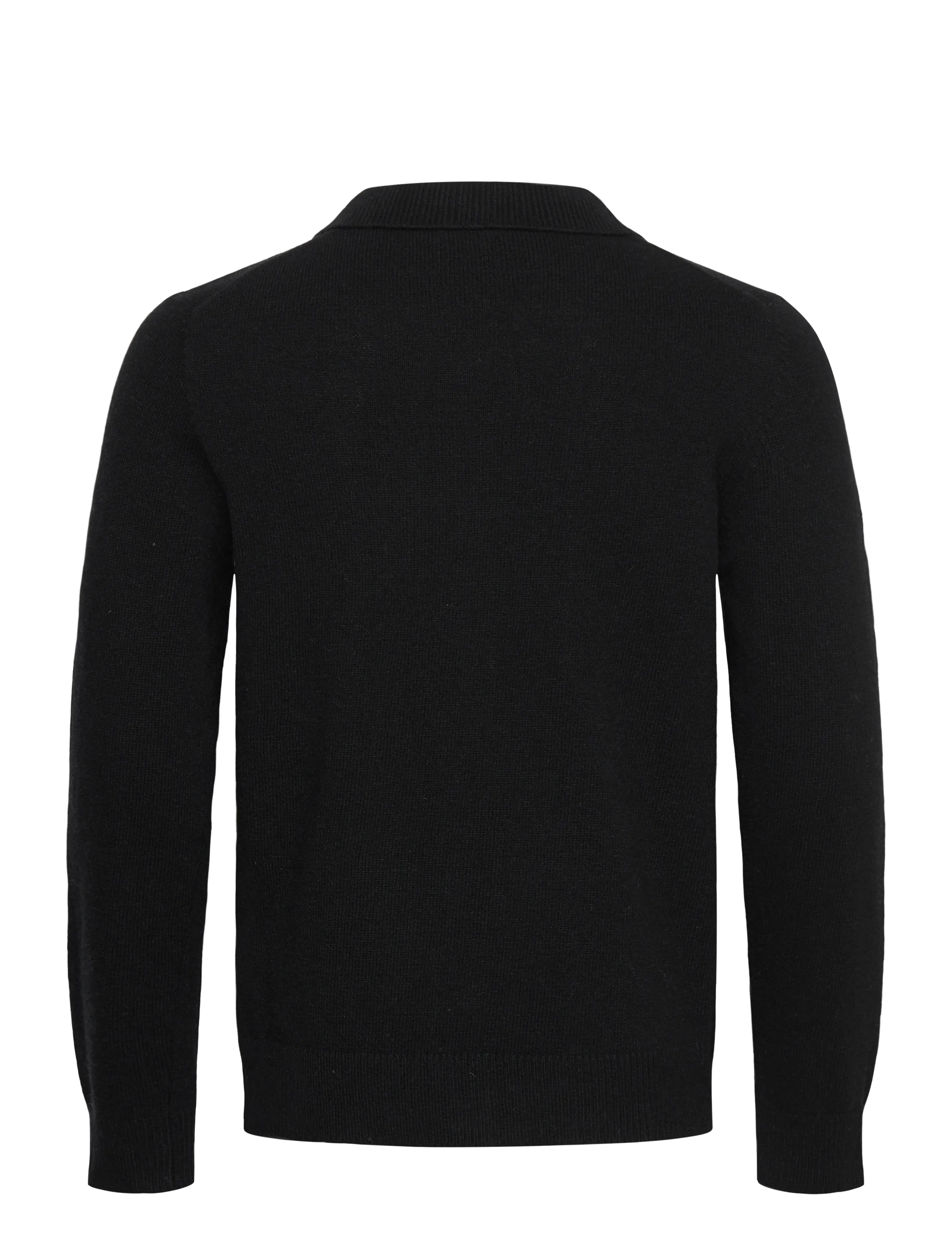 Lindbergh - Lambswool L/S cardigan with 2-way zip - pullover mit durchgehendem reißverschluss - black - 2