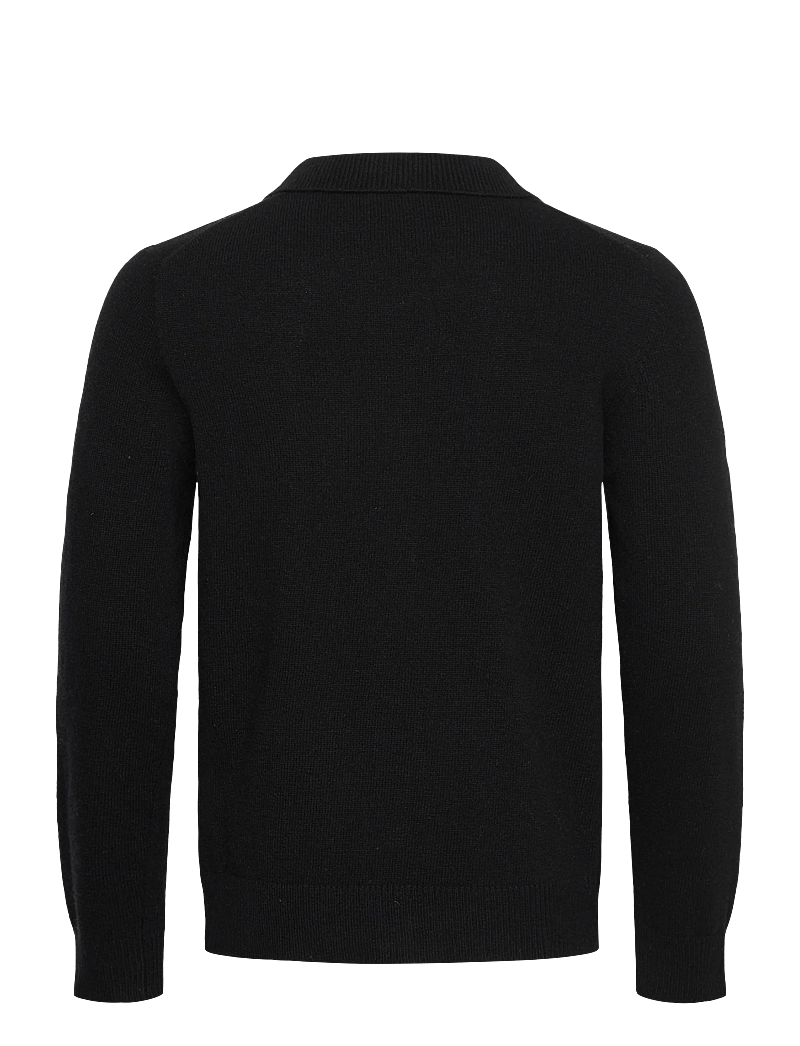 Lindbergh - Lambswool L/S cardigan with 2-way z - fullzip strik - black - 2