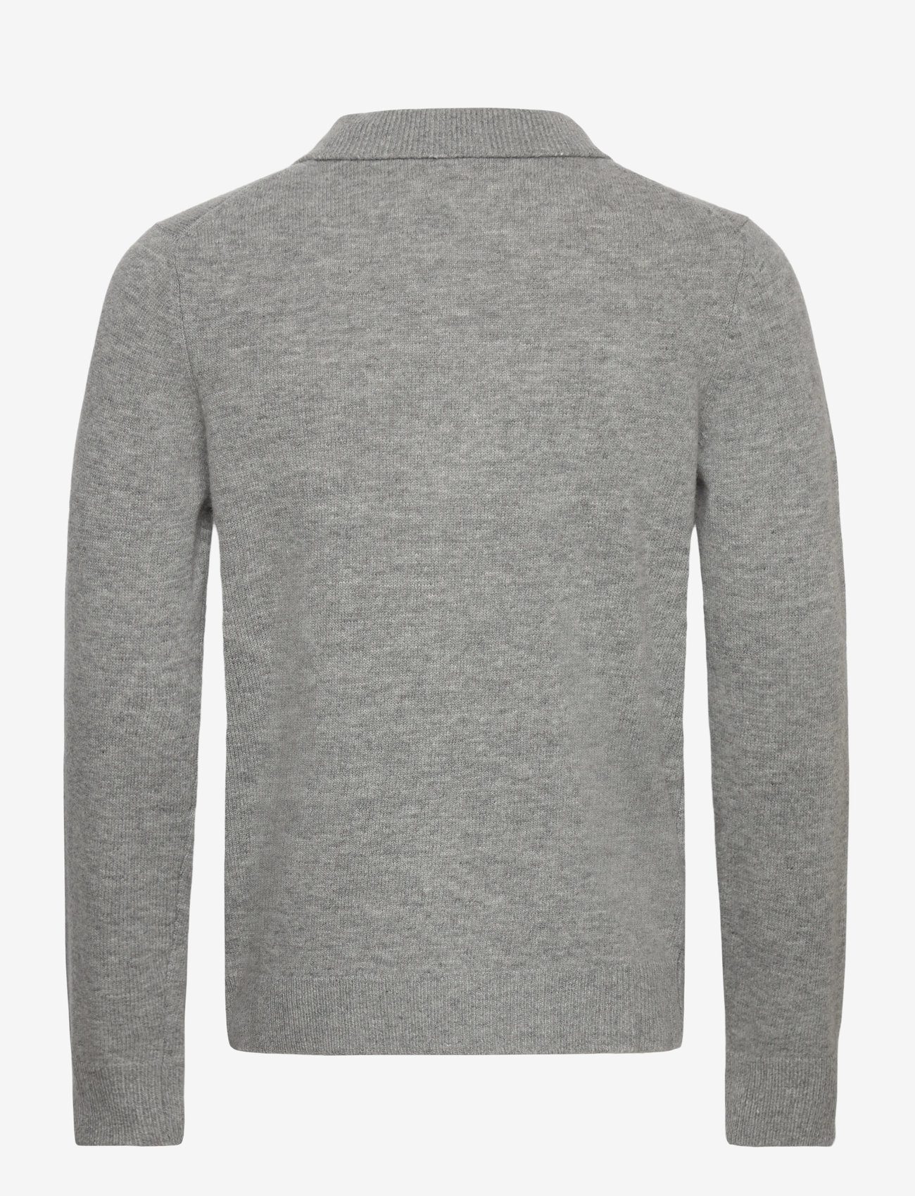 Lindbergh - Lambswool L/S cardigan with 2-way z - full zip tröjor - mid grey mel - 1