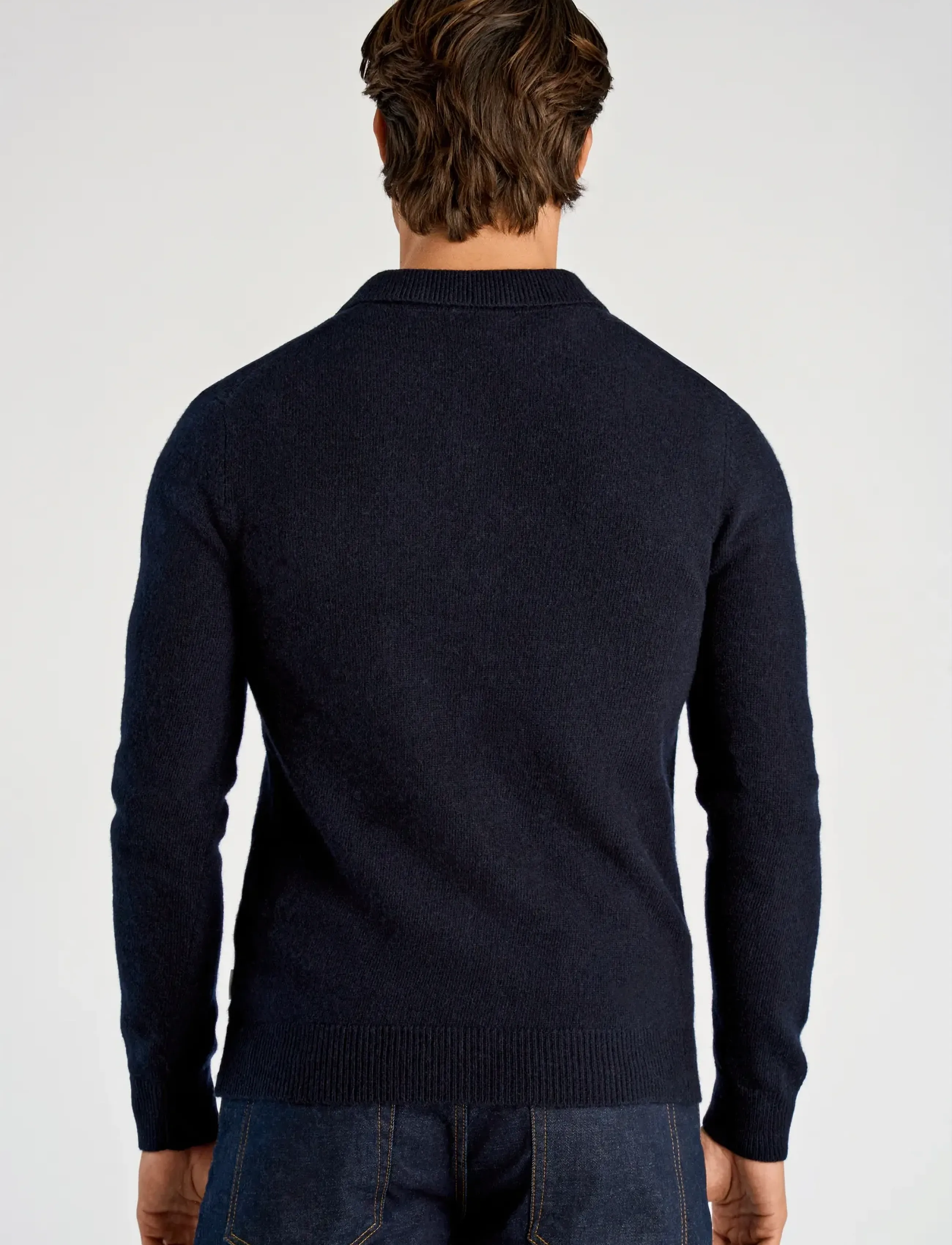 Lindbergh - Lambswool L/S cardigan with 2-way zip - pullover mit durchgehendem reißverschluss - navy - 3