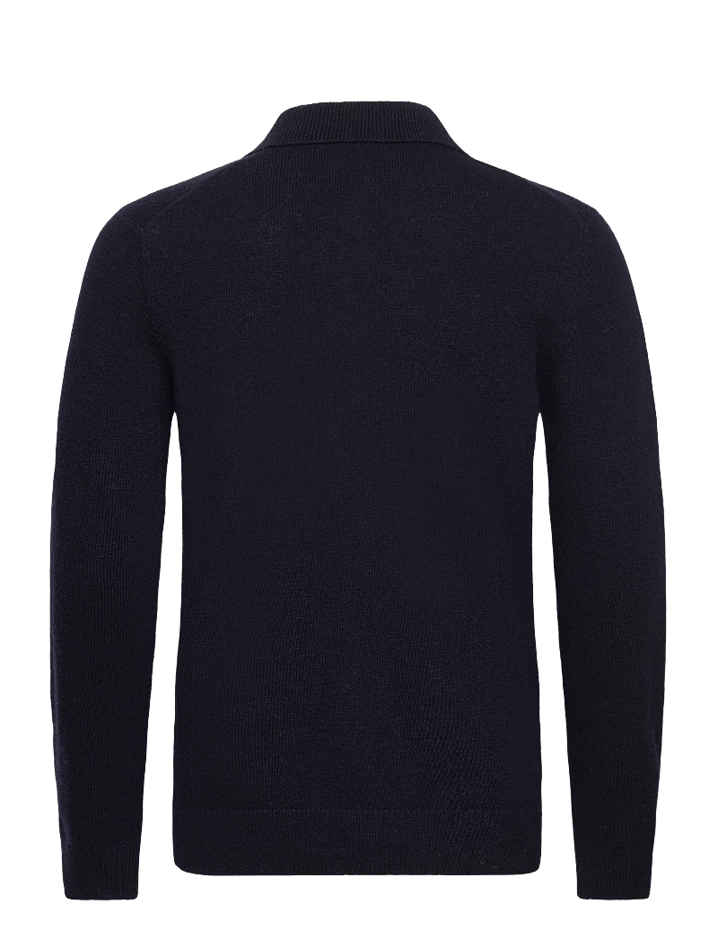 Lindbergh - Lambswool L/S cardigan with 2-way z - pullover mit durchgehendem reißverschluss - navy - 2