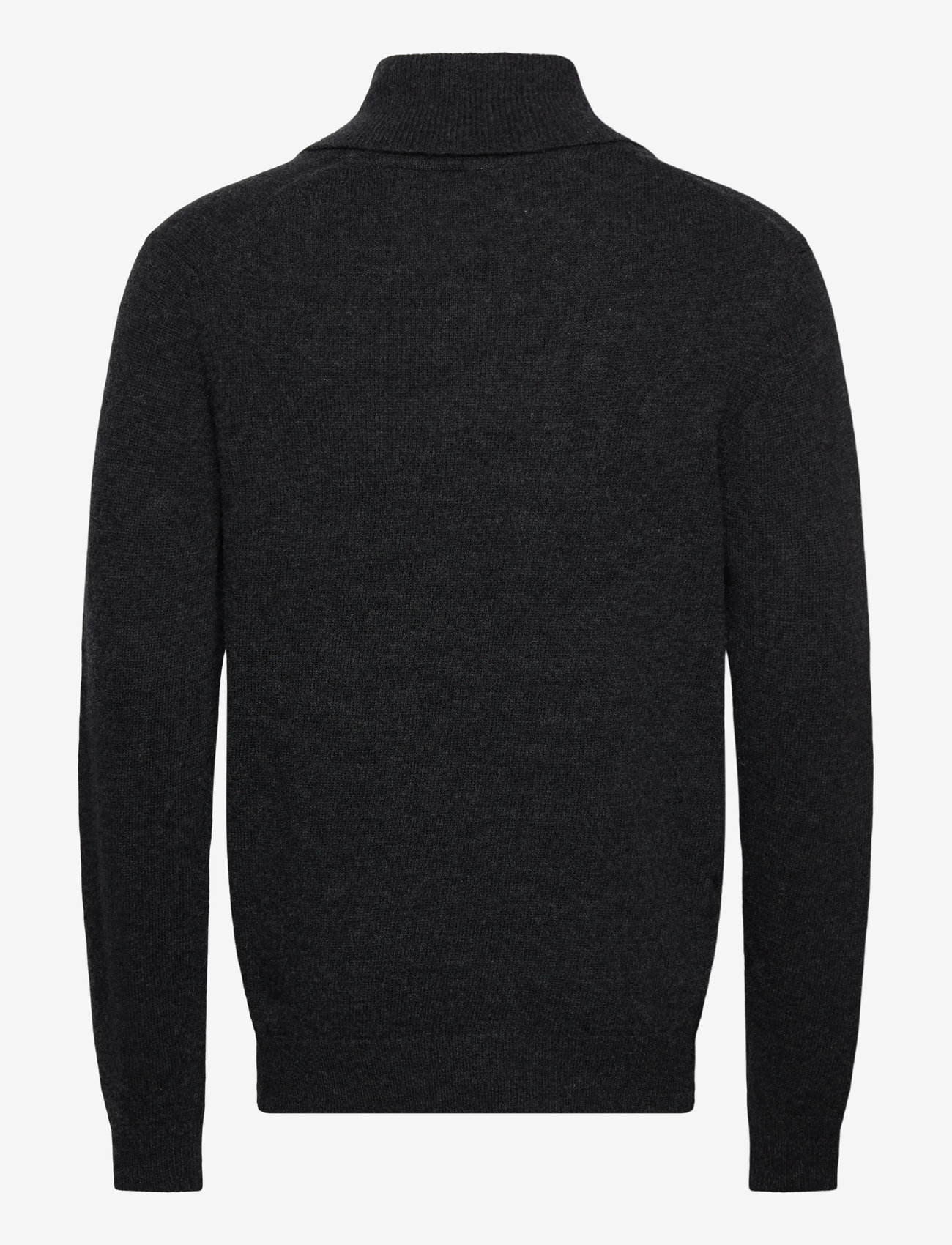 Lindbergh - Lambswool L/S shawl collar knit - v-aukkoiset - charcoal mel - 1