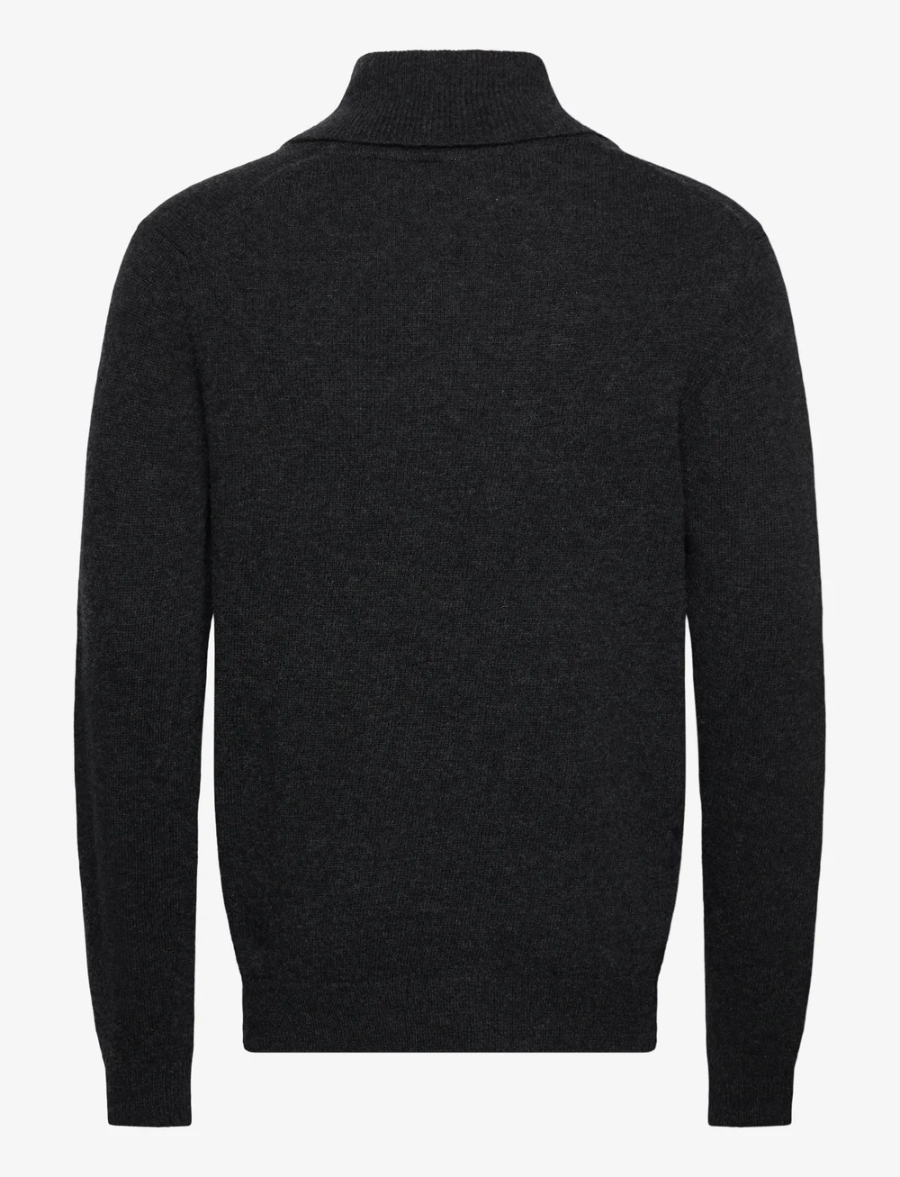 Lindbergh - Lambswool L/S shawl collar knit - v-necks - charcoal mel - 1