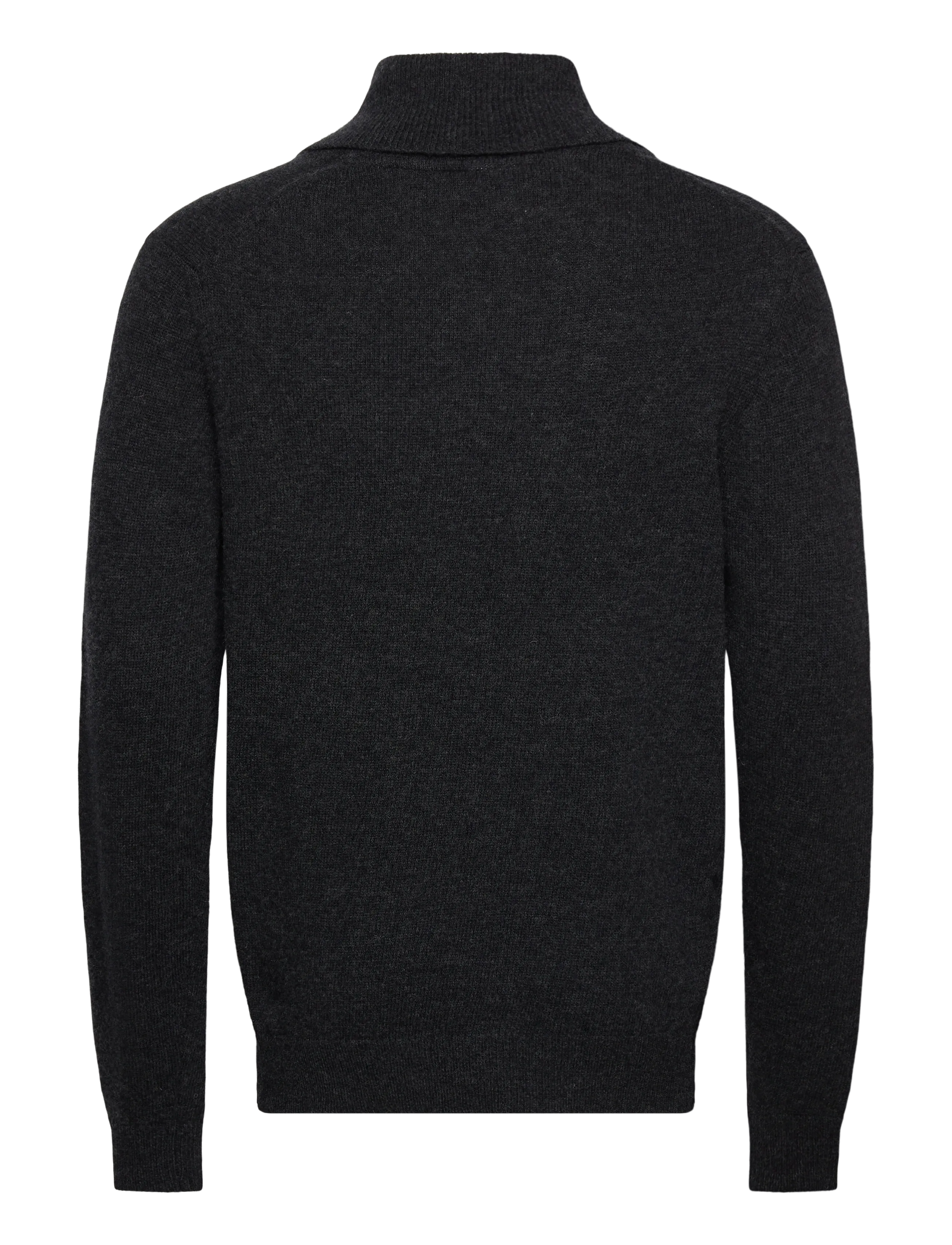 Lindbergh - Lambswool L/S shawl collar knit - v-hals - charcoal mel - 1