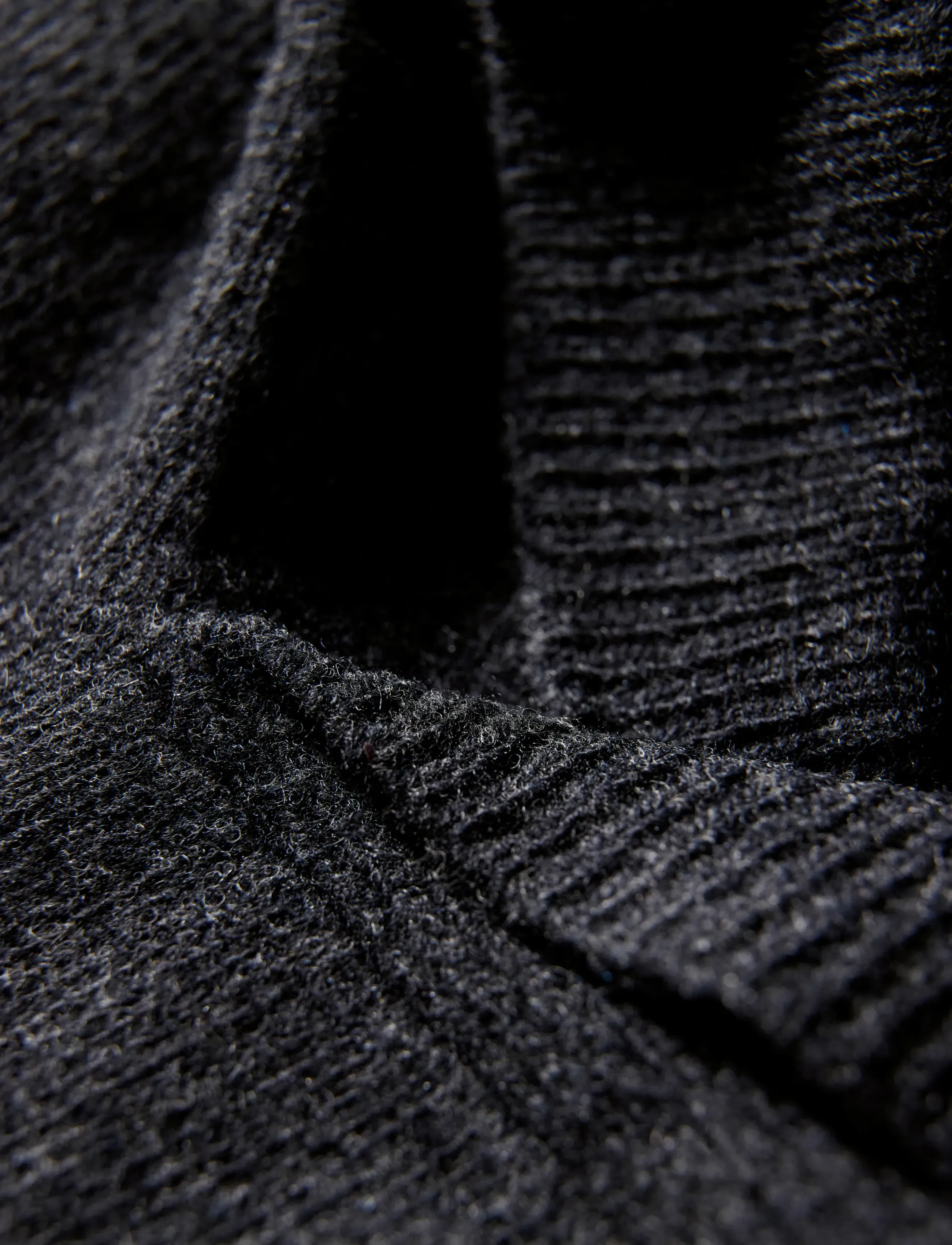 Lindbergh - Lambswool L/S shawl collar knit - v-hals - charcoal mel - 2