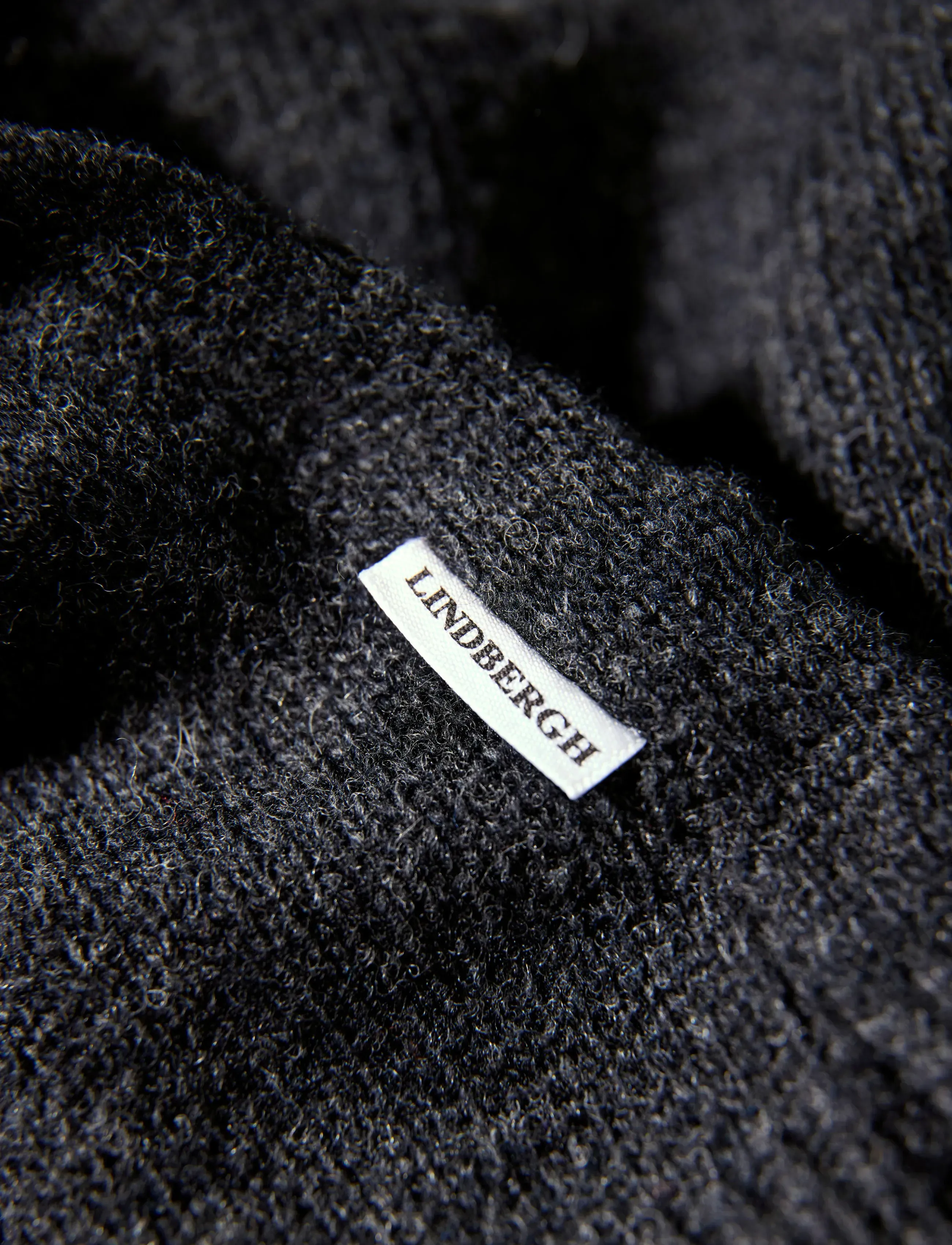 Lindbergh - Lambswool L/S shawl collar knit - v-hals - charcoal mel - 4