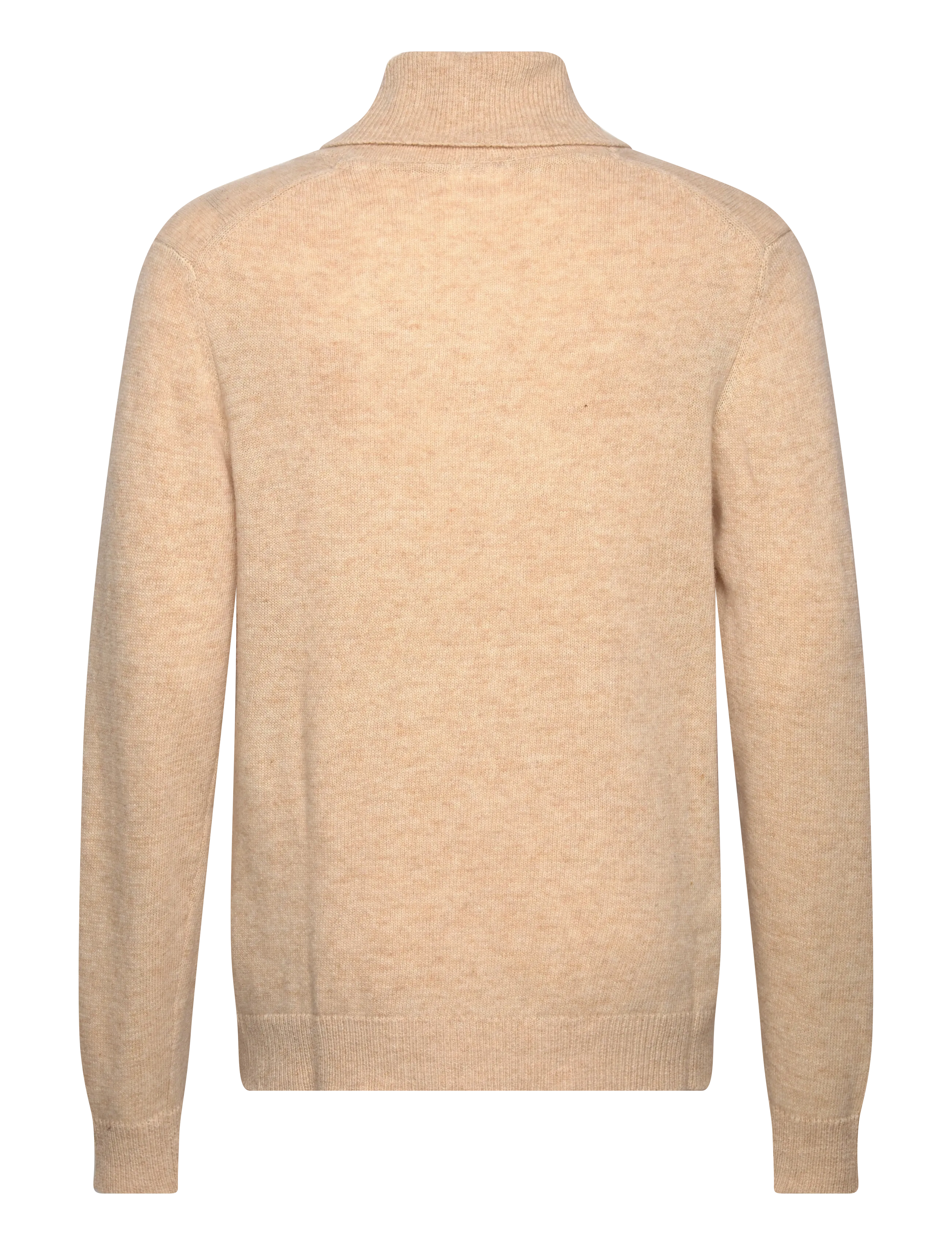 Lindbergh - Lambswool L/S shawl collar knit - pulls col v - lt sand mel - 1