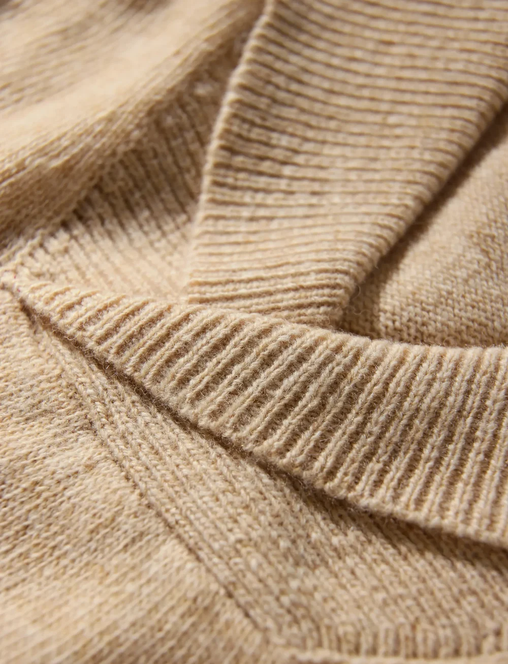 Lindbergh - Lambswool L/S shawl collar knit - v-necks - lt sand mel - 2